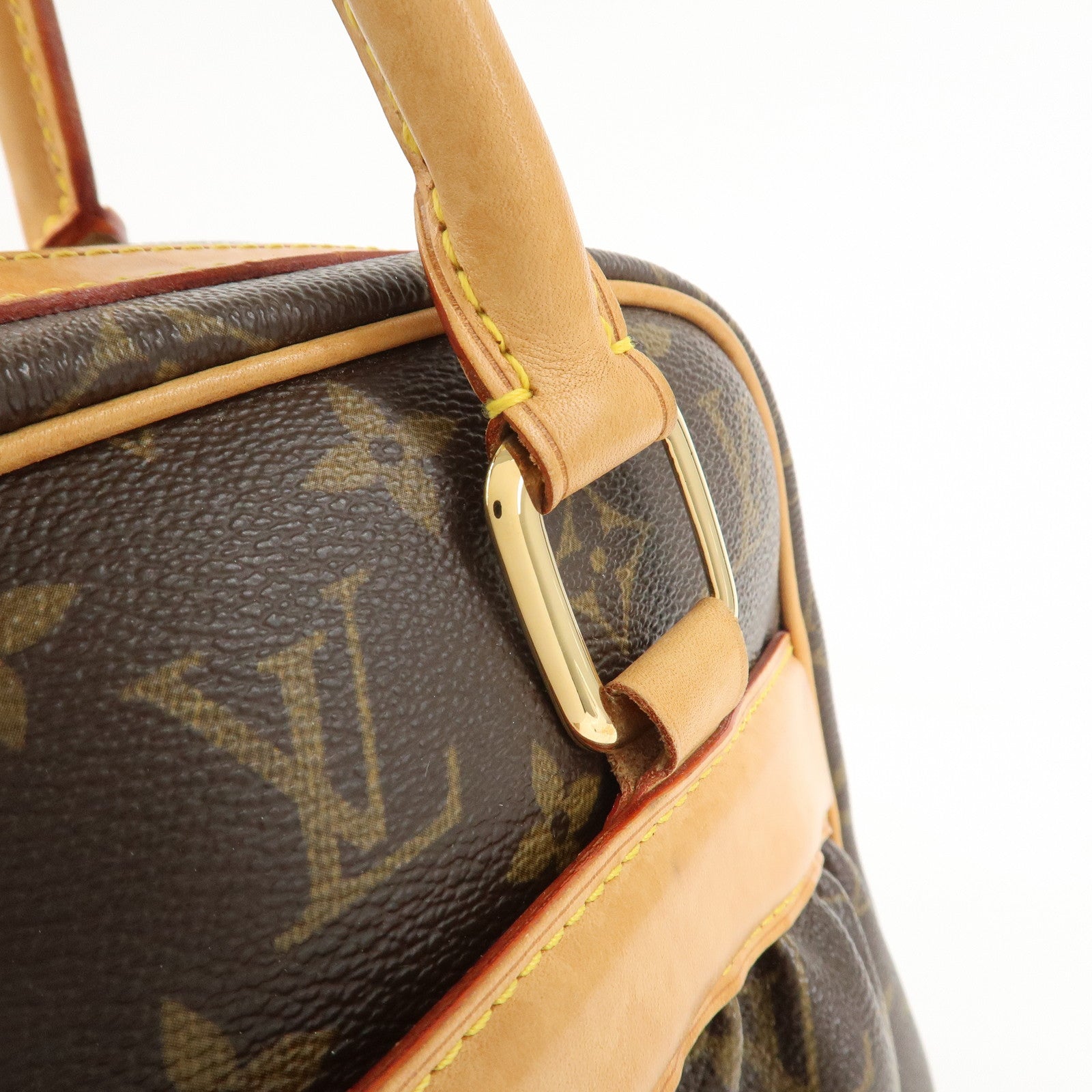 Louis Vuitton Monogram Mitsy Handbag Boston Bag Brown M40058