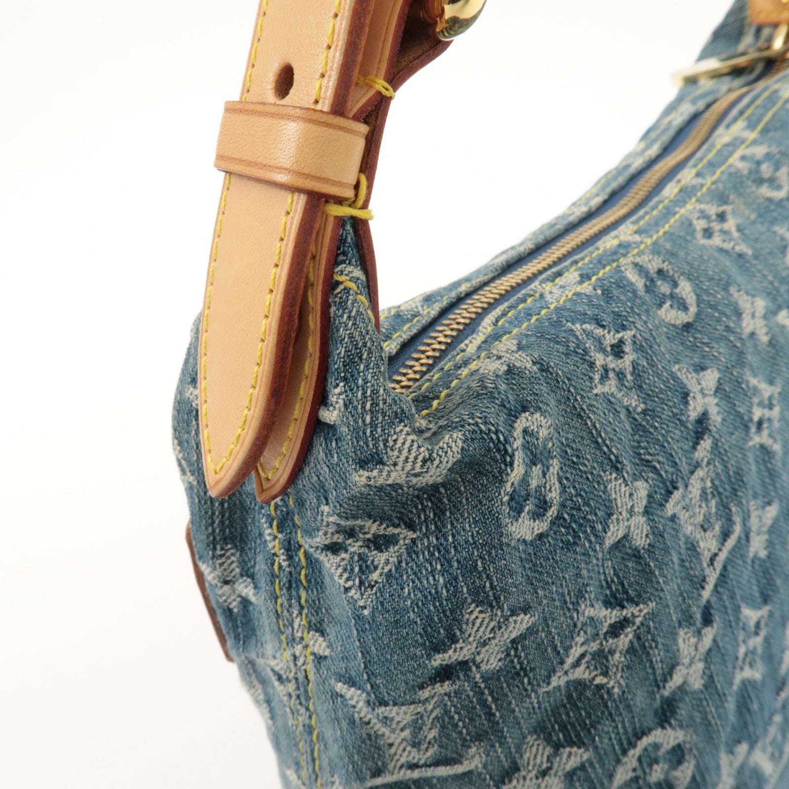 Louis Vuitton Monogram Denim Baggy PM 2Way Bag Shoulder Bag M95049 Used