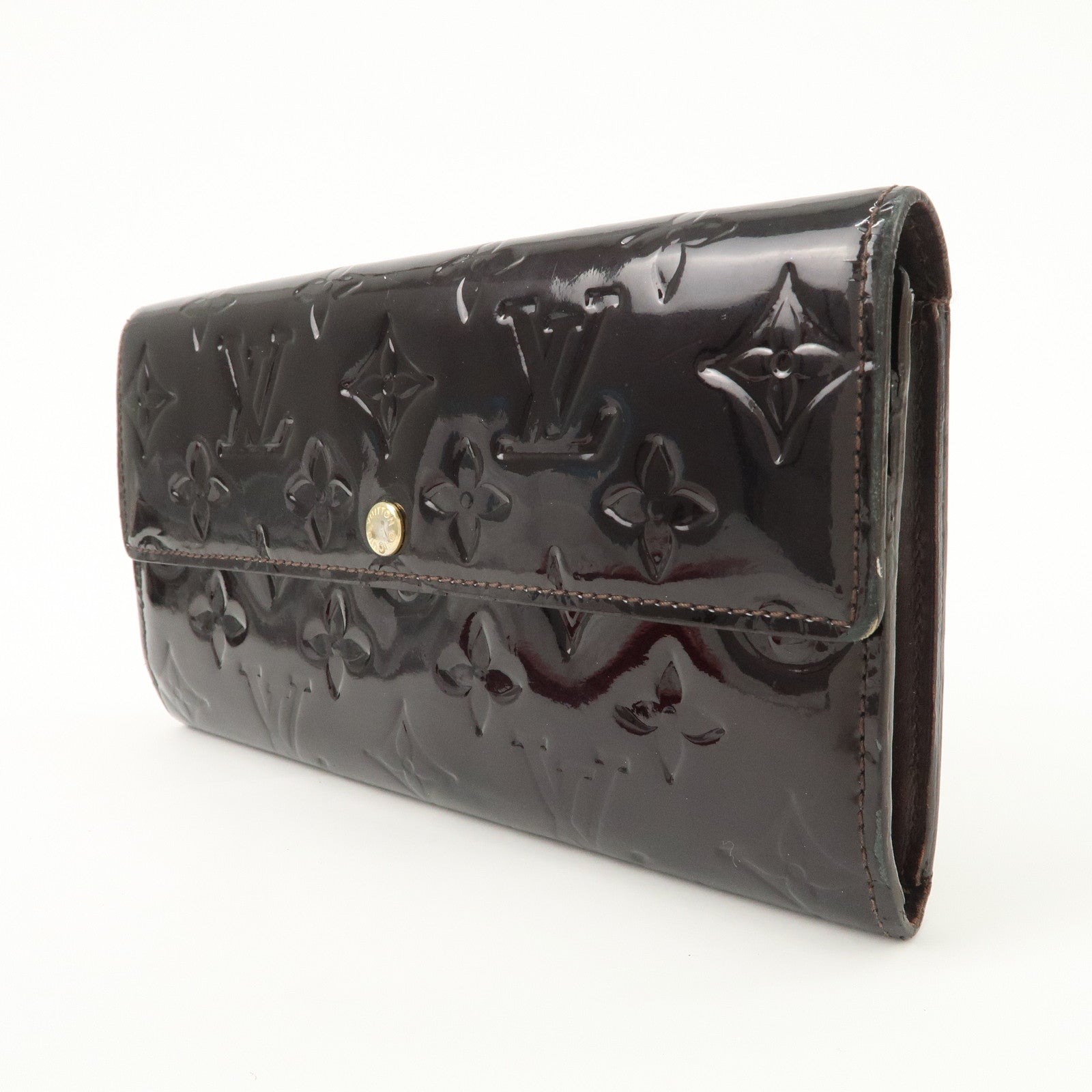 Louis Vuitton Monogram Vernis Set of 2 Long Wallet M93524 M9140F Used
