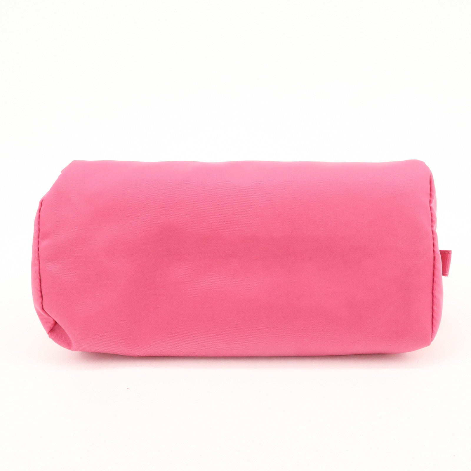 PRADA Triangle Logo Nylon Pouch Cosmetic Pouch Fuchsia Pink 1NA693
