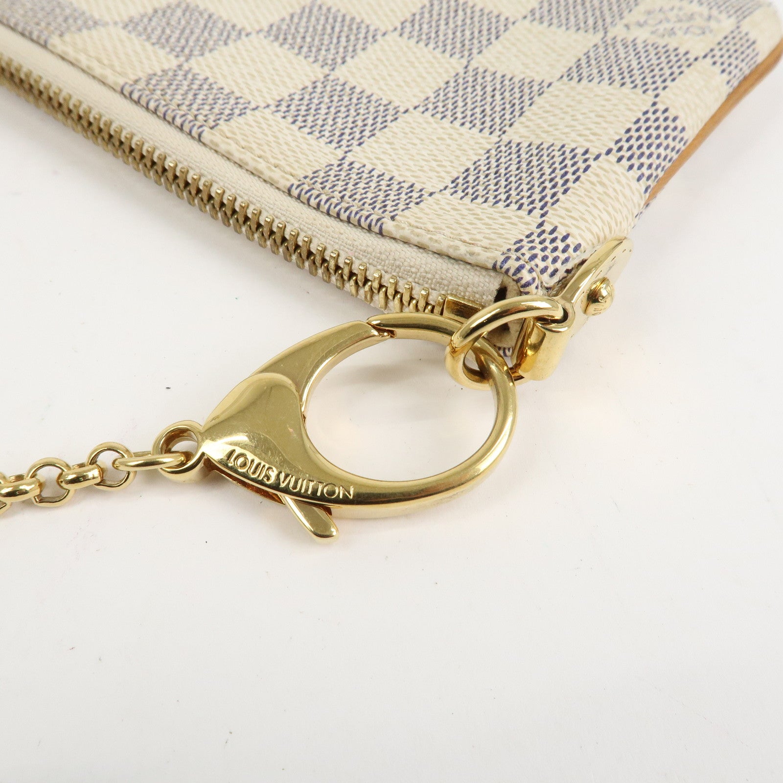Louis Vuitton Damier Azur Pochette Milla MM Mini Pouch N60027 Used