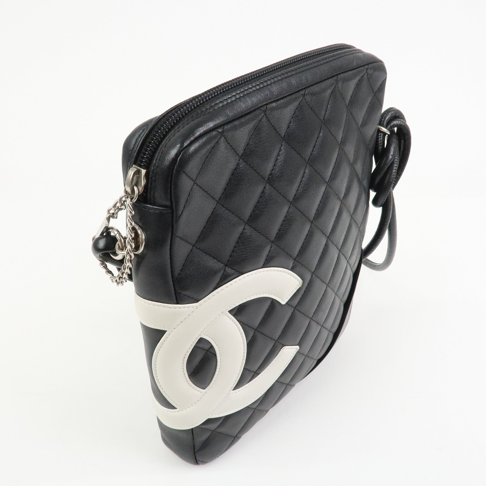 CHANEL Cambon Line Lambskin Medium Pochette Shoulder Bag A25178
