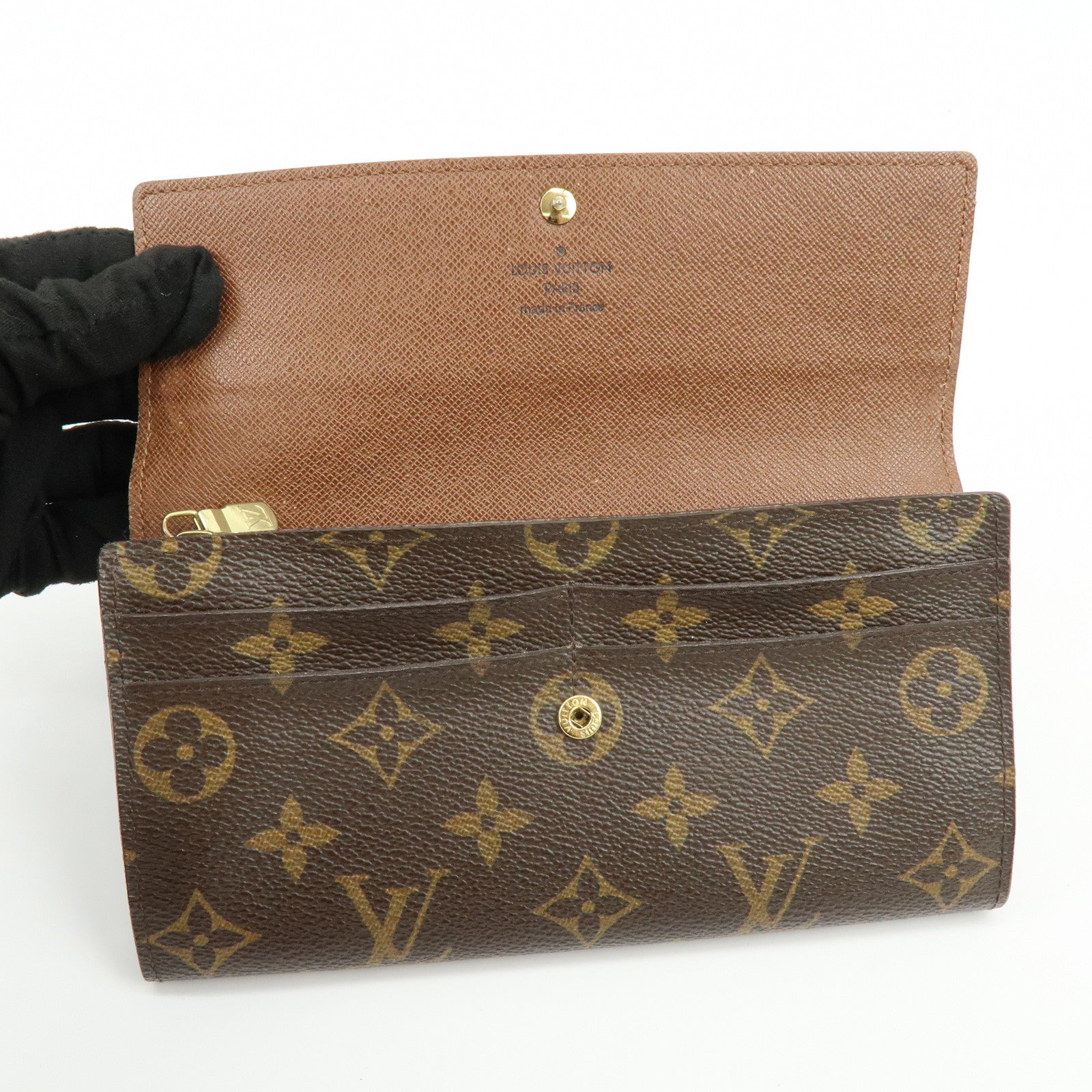 Louis Vuitton Monogram Portefeuille Sarah Long Wallet Brown M61734