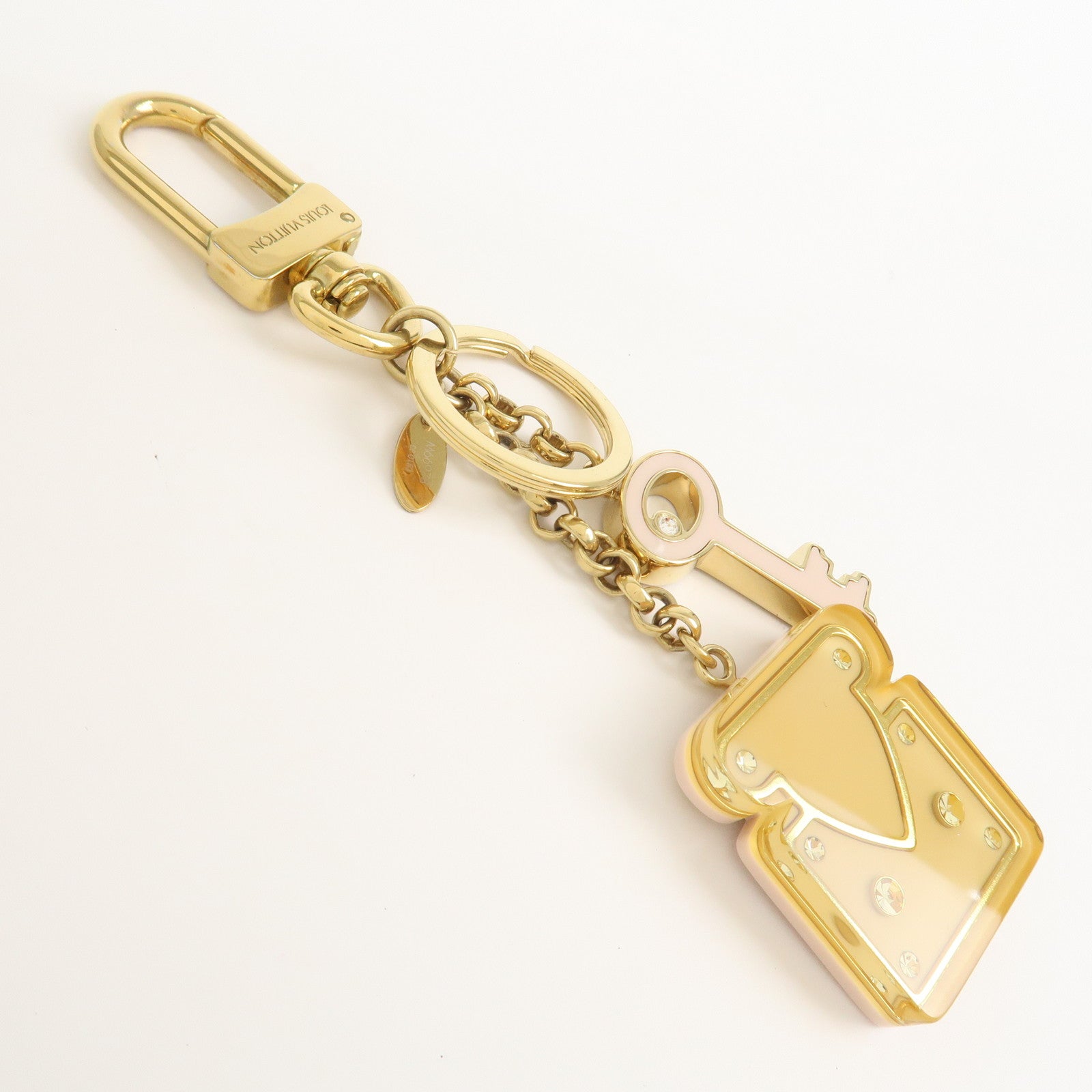 Louis Vuitton Bijou Sac S Lock Key Metal Key Chain Bag Charm M66978