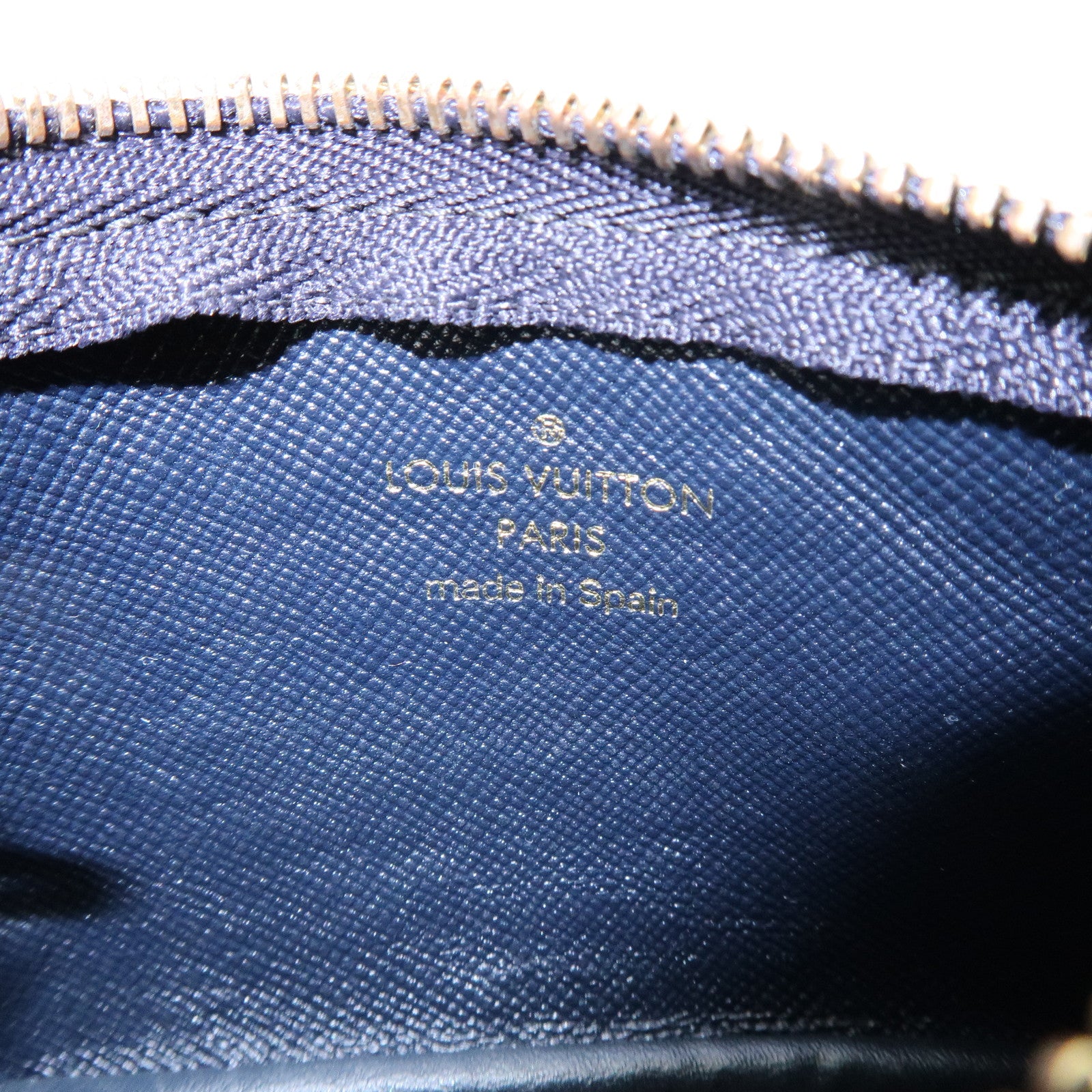 Louis Vuitton Monogram Mini Pochette Cles Coin Case Blue M92236