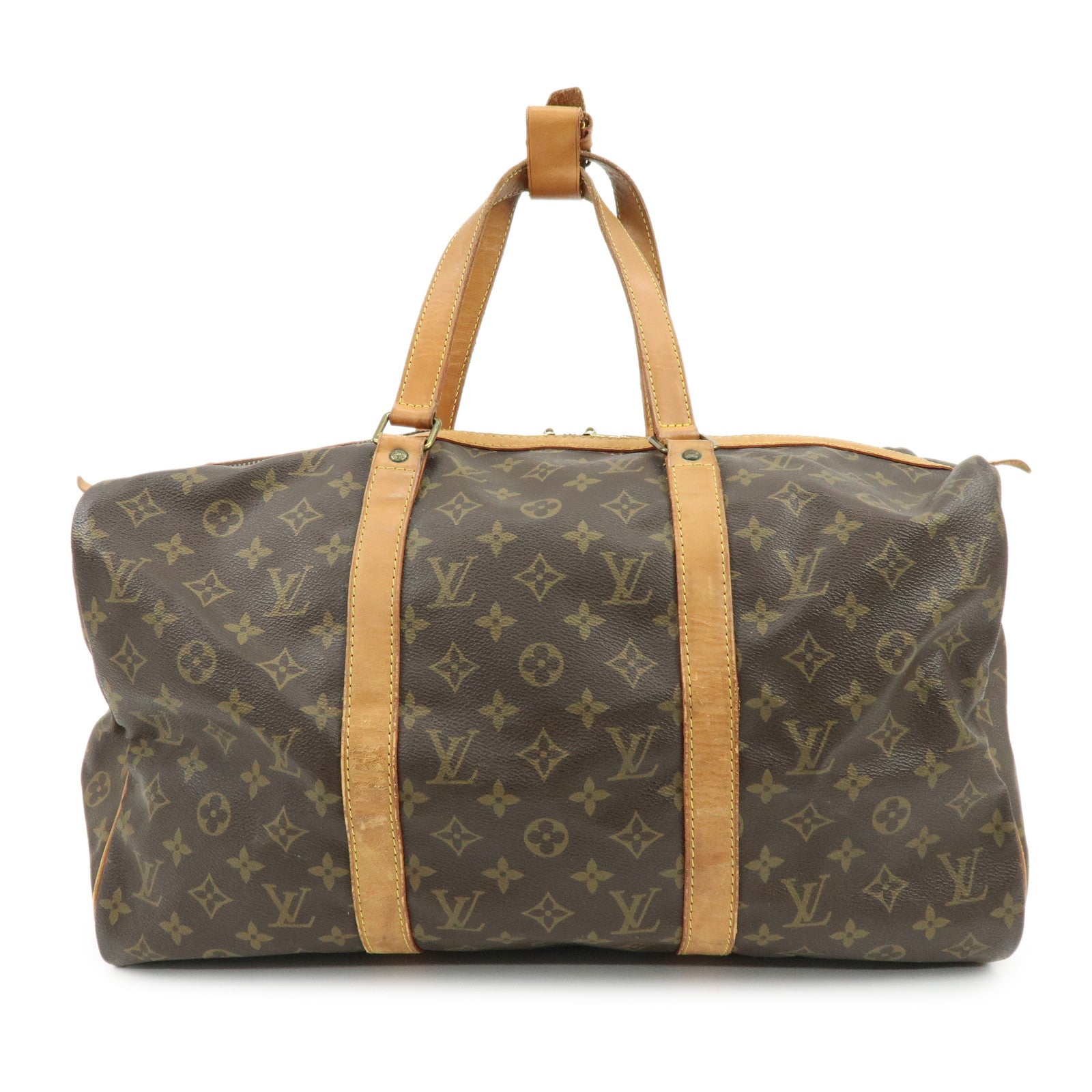 Louis Vuitton Monogram Sac Souple 45 Boston Bag Brown M41624