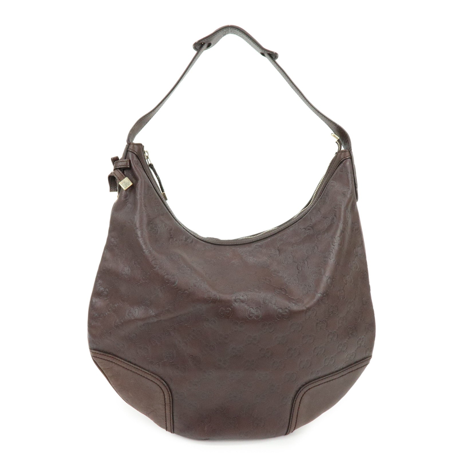 GUCCI Princy Guccissima Leather Shoulder Bag Dark Brown 162882