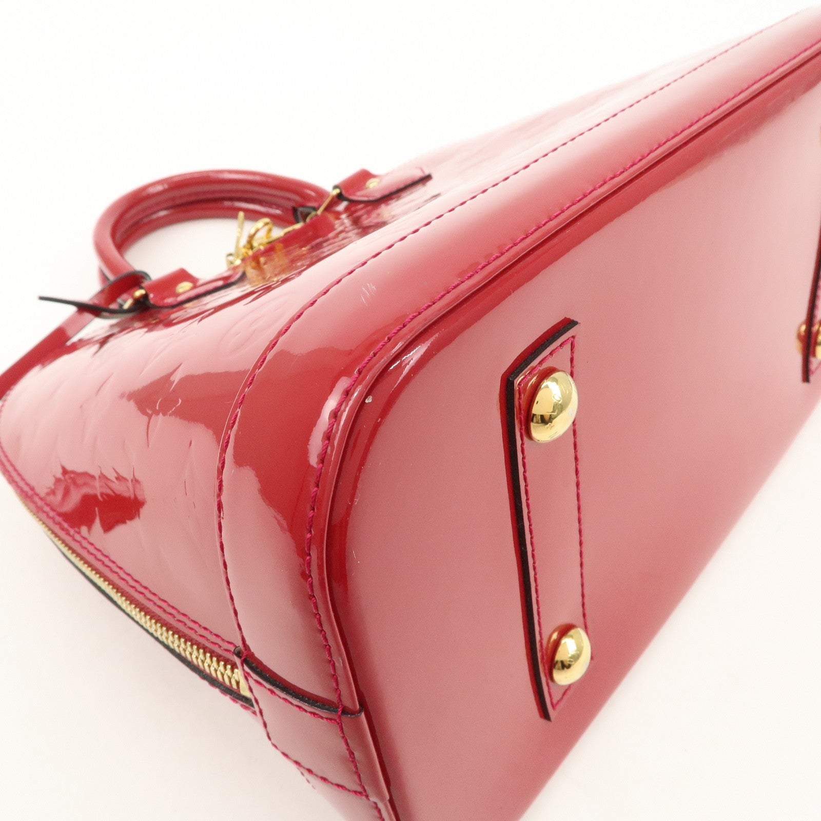 Louis Vuitton Monogram Vernis Alma PM Hand Bag Rose Indien M91770 Used