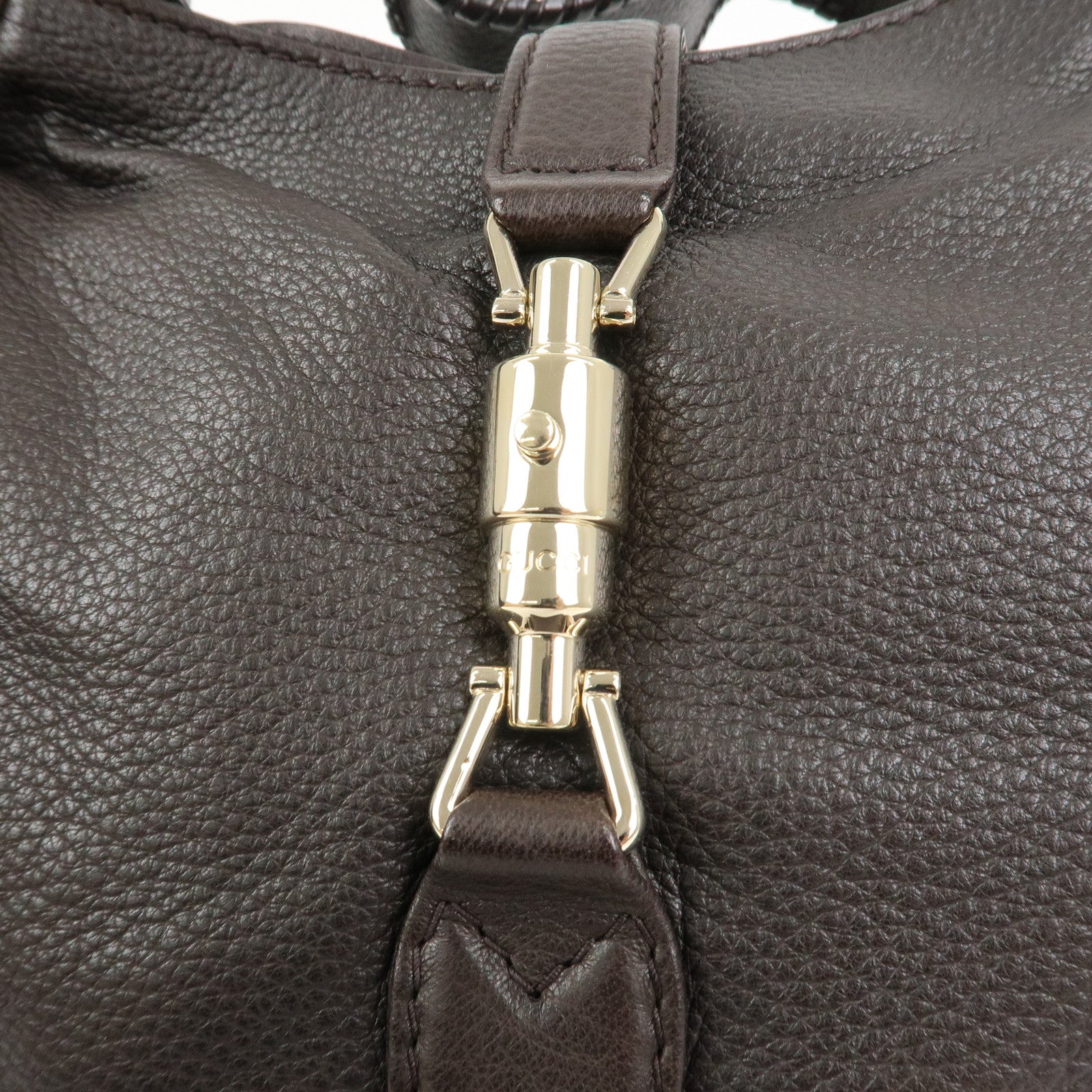 GUCCI New Jackie Leather 2Way Shoulder Bag Tassel Charm 219725
