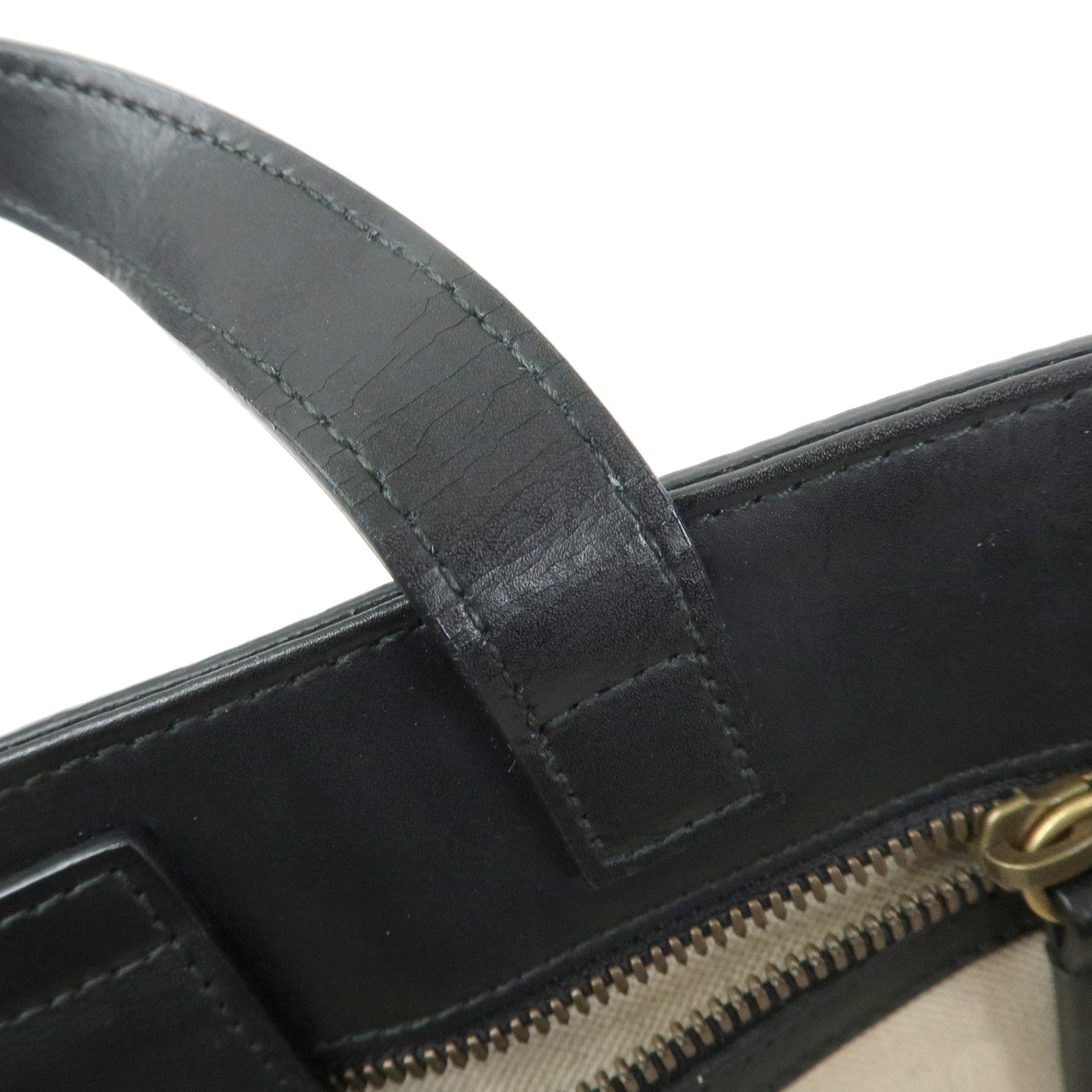 GUCCI GG Supreme Leather Tigar Tote Bag Beige Black 450950