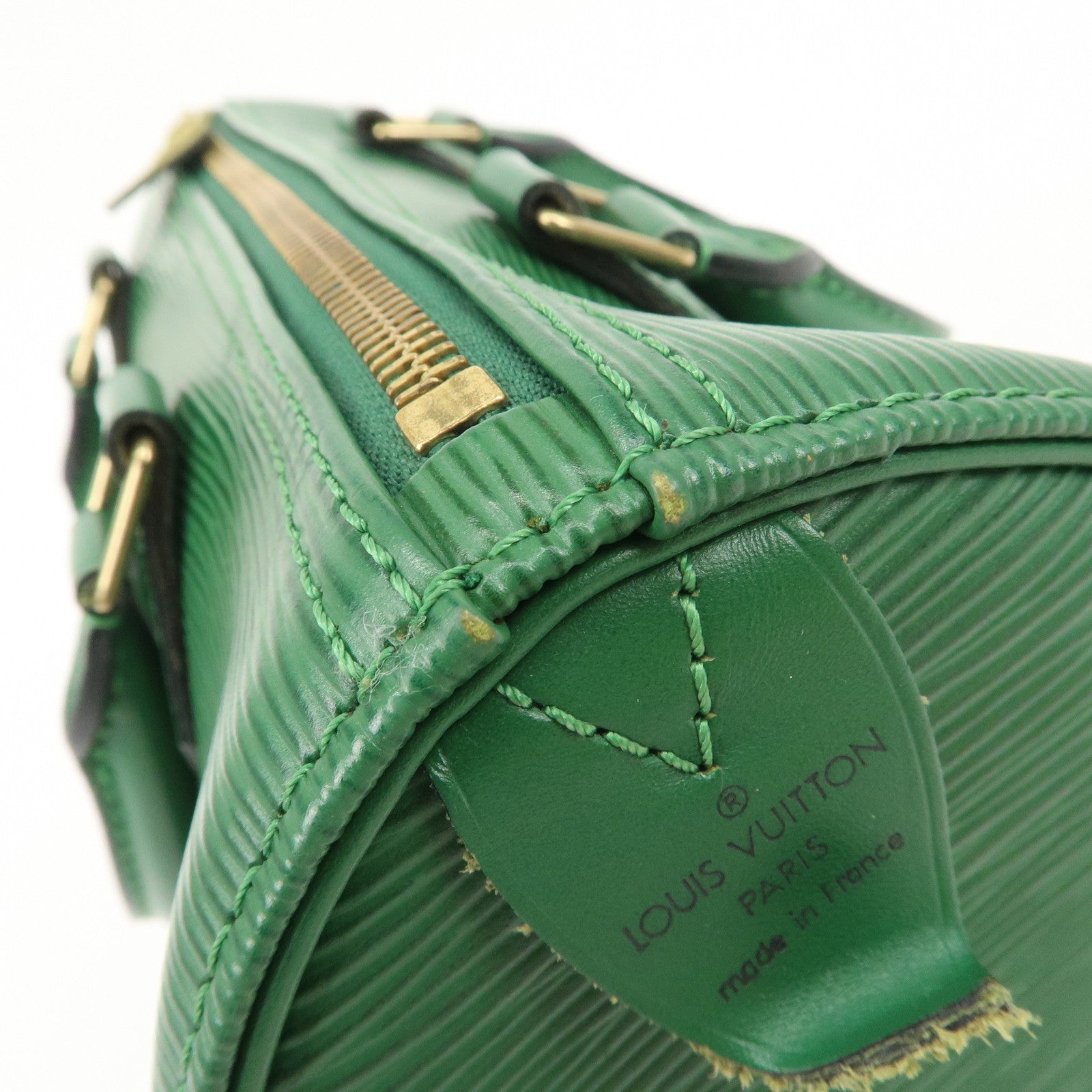Louis Vuitton Epi Speedy 30 Hand Bag Boston Bag Borneo Green M43004 Used