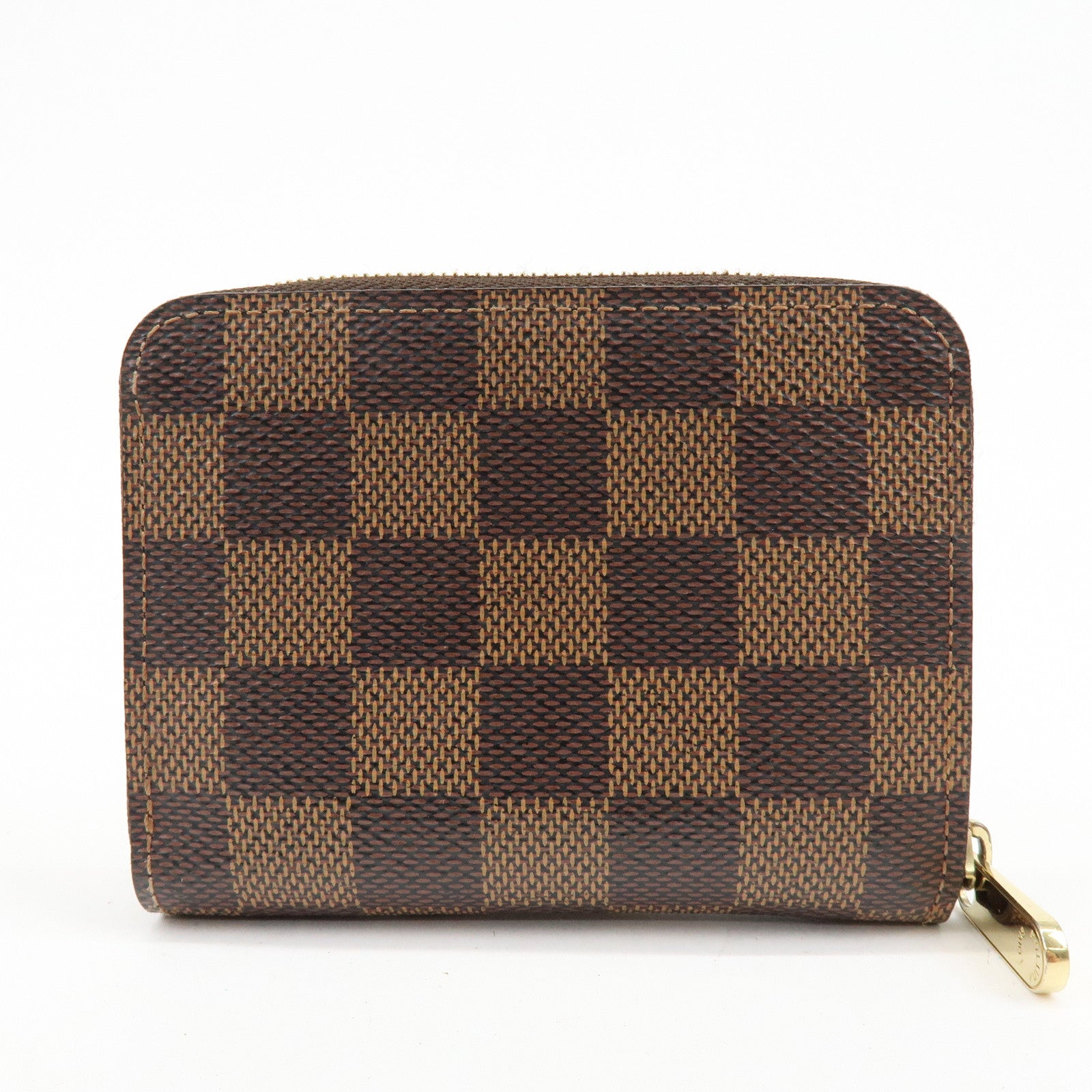 Louis Vuitton Damier Zippy Coin Case Wallet Brown N63070