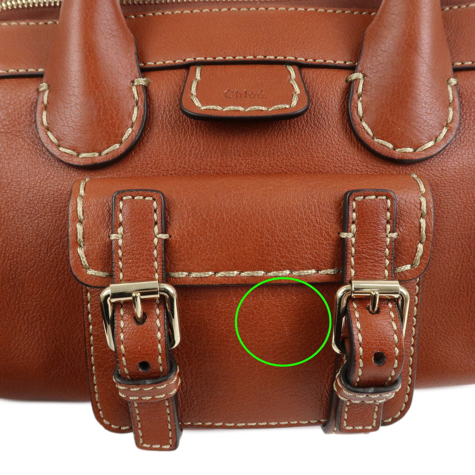Chloe Edith Leather 2Way Bag Shoulder Bag Hand Bag Brown