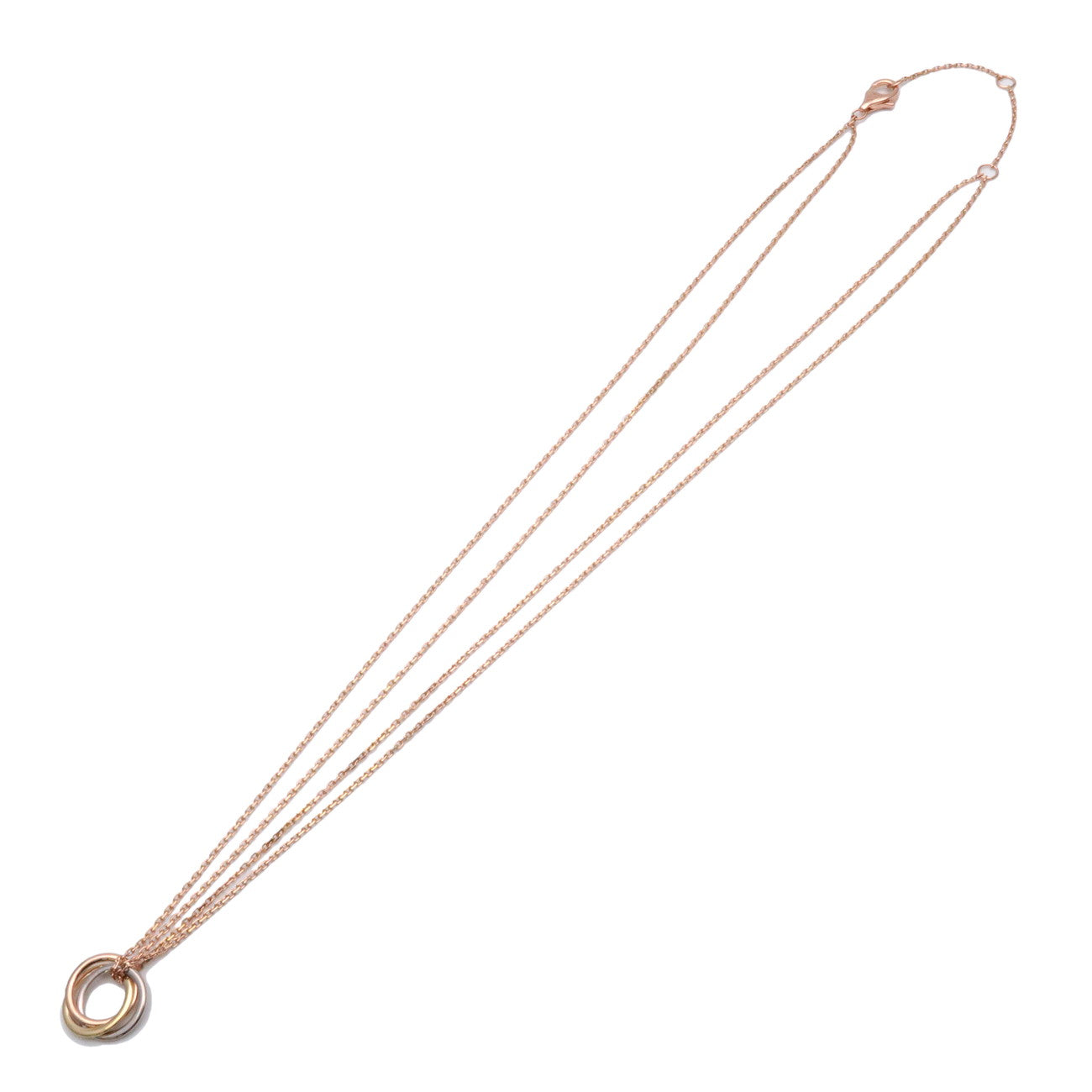 Cartier Sweet Trinity Necklace K18 750 Yellow White Rose Gold