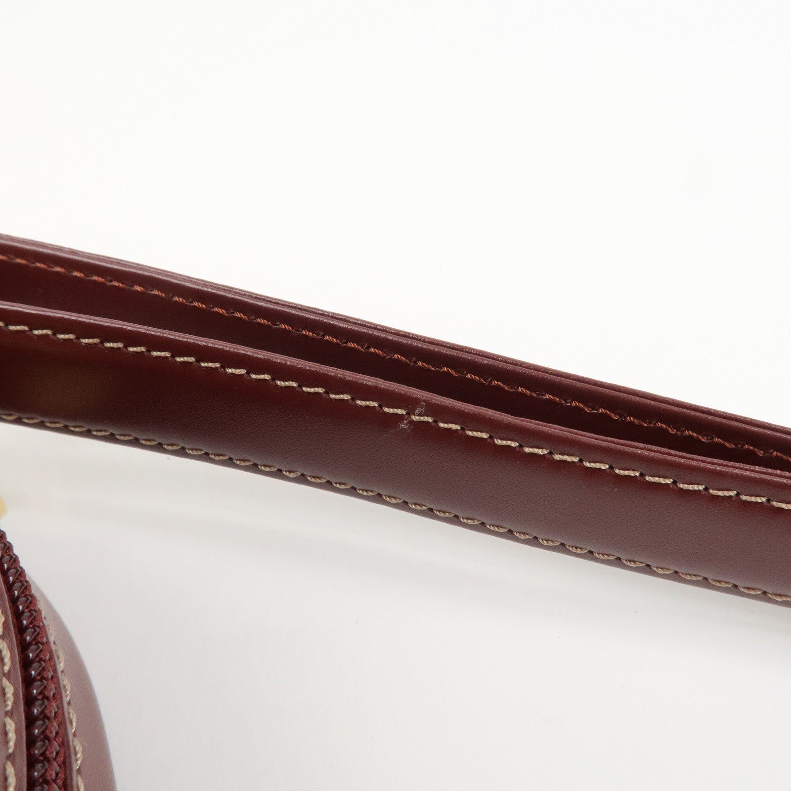 Cartier Must Line Calf Leather Shoulder Bag Burgundy