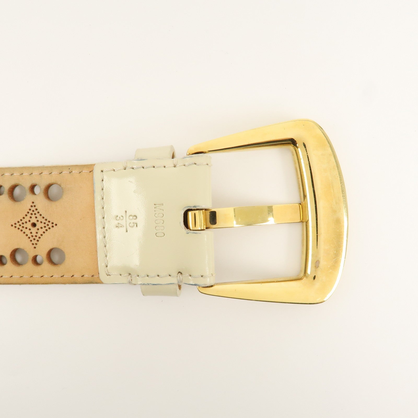 Louis Vuitton Leather Ceinture Phenix Ivory Belt 88/34 M9680 Used