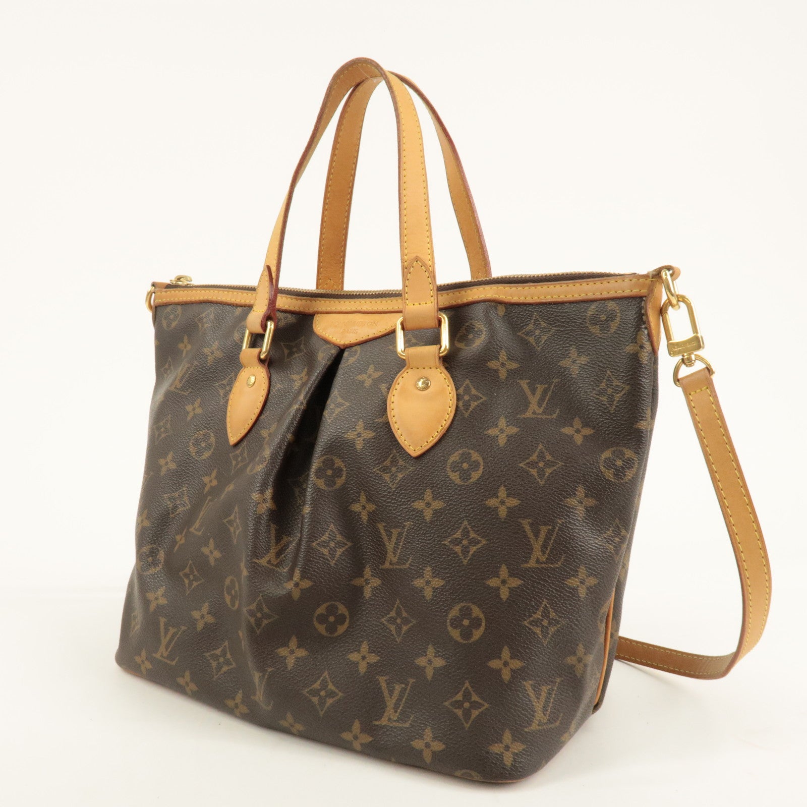 Louis Vuitton Monogram Palermo PM 2Way Hand Bag Brown M40145