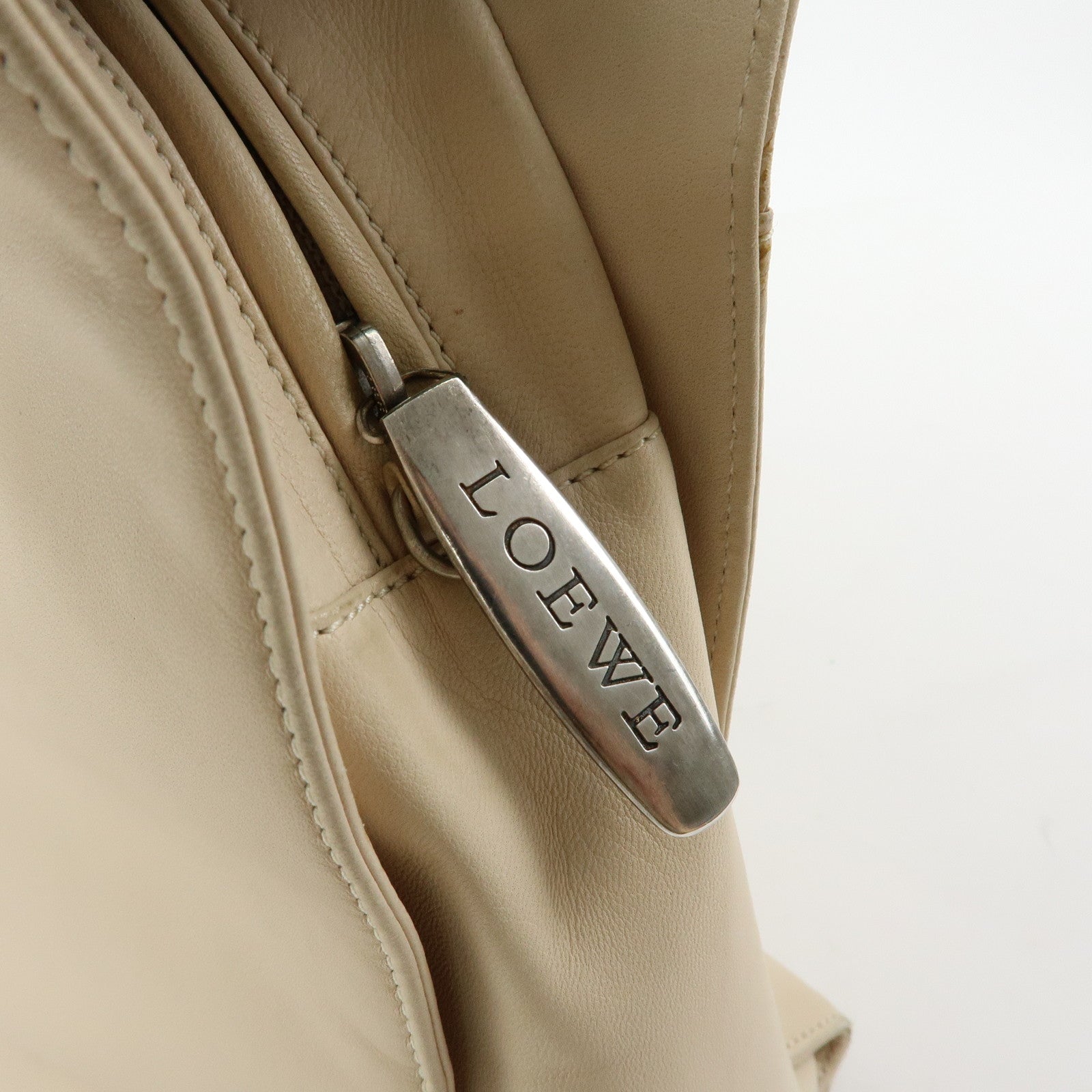 LOEWE Anagram Nappa Leather 2Way Bag Hand Shoulder Bag Ivory