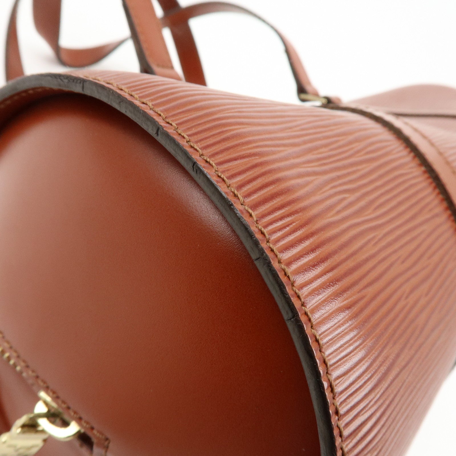 Louis Vuitton Epi Soufflot Leather Hand Bag Kenya Brown M52223