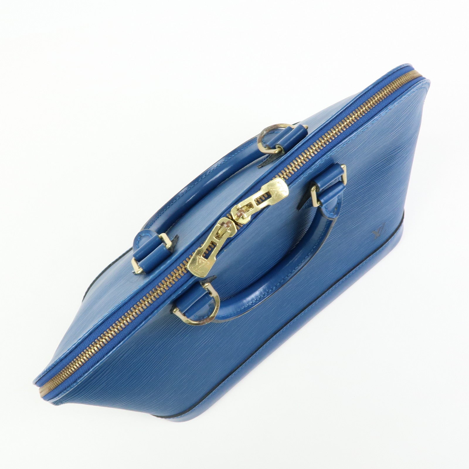 Louis Vuitton Epi Leather Alma Hand Bag Toledo Blue M52145