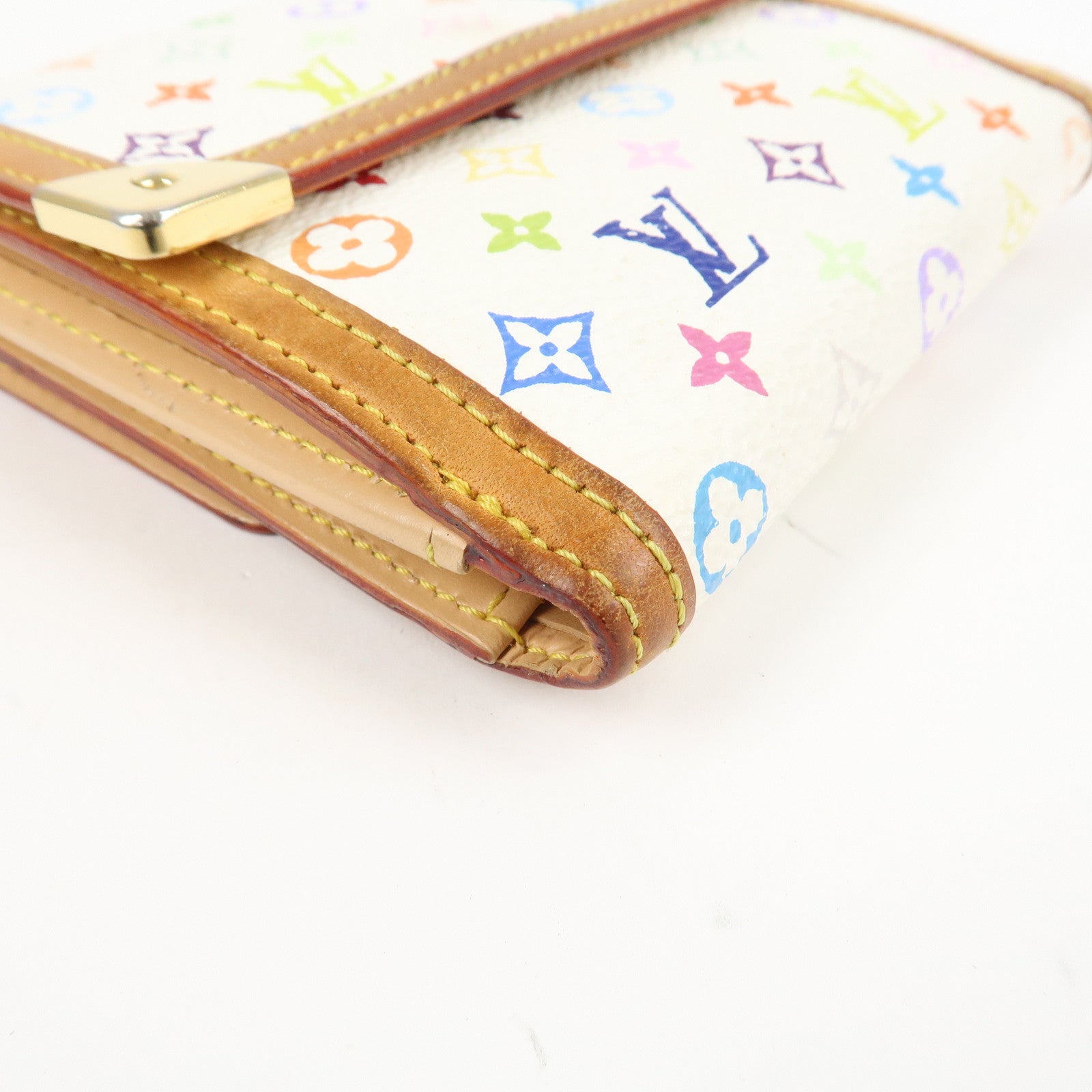 Louis Vuitton Monogram Multicolor Porte Monnaie Billets Carte Credit M92983 Used