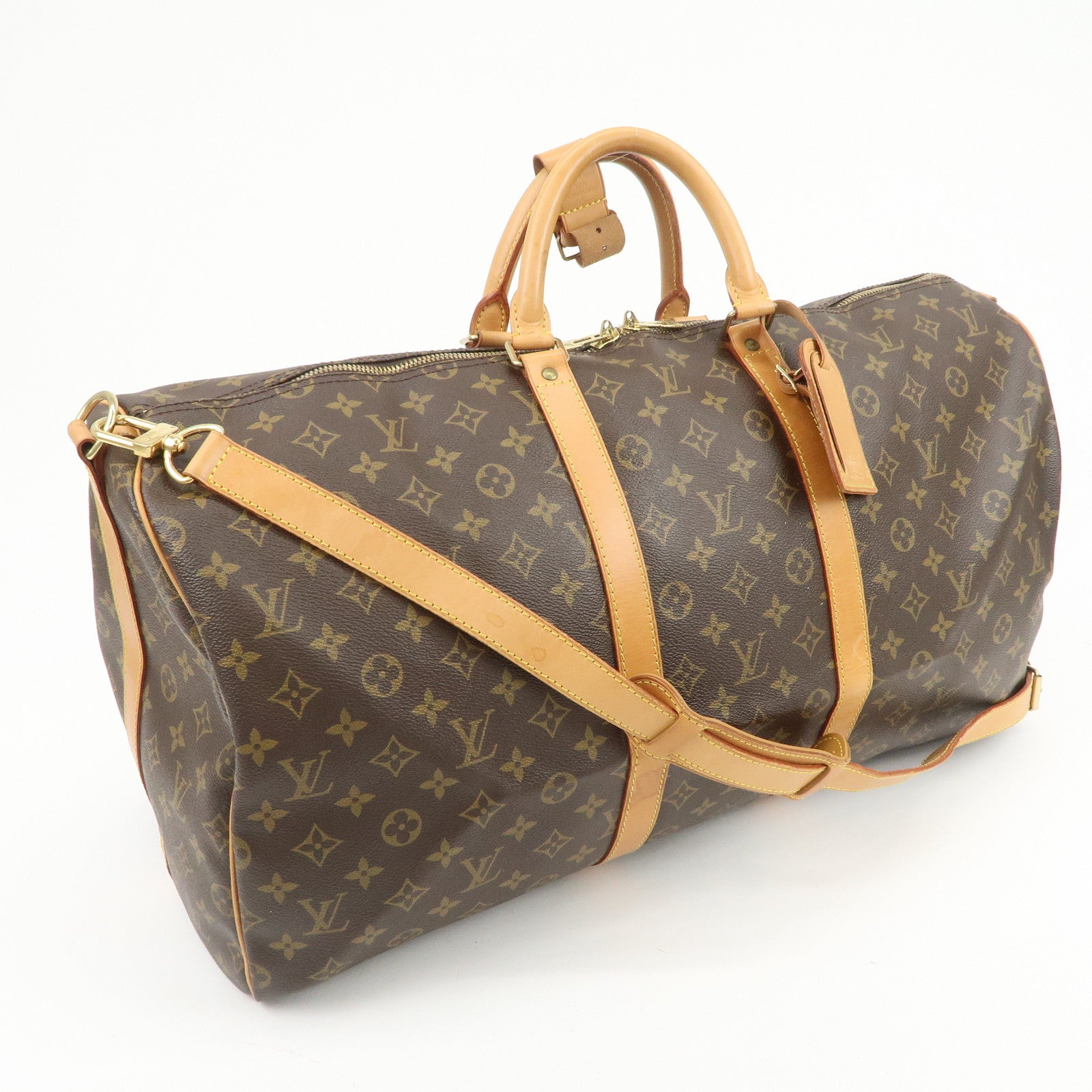 Louis Vuitton Monogram Keep All Bandouliere 55 Boston Bag M41414