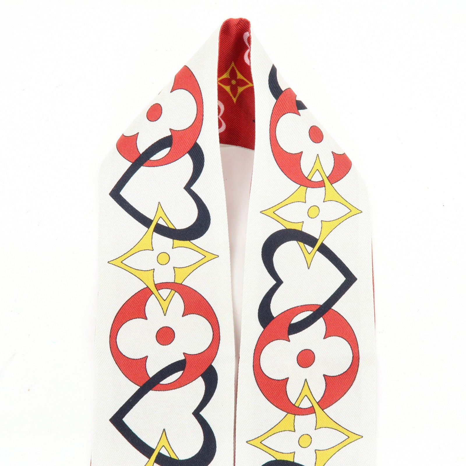 Louis Vuitton Bandeau BB My Tour LV Silk 100% Scarf Red M78117