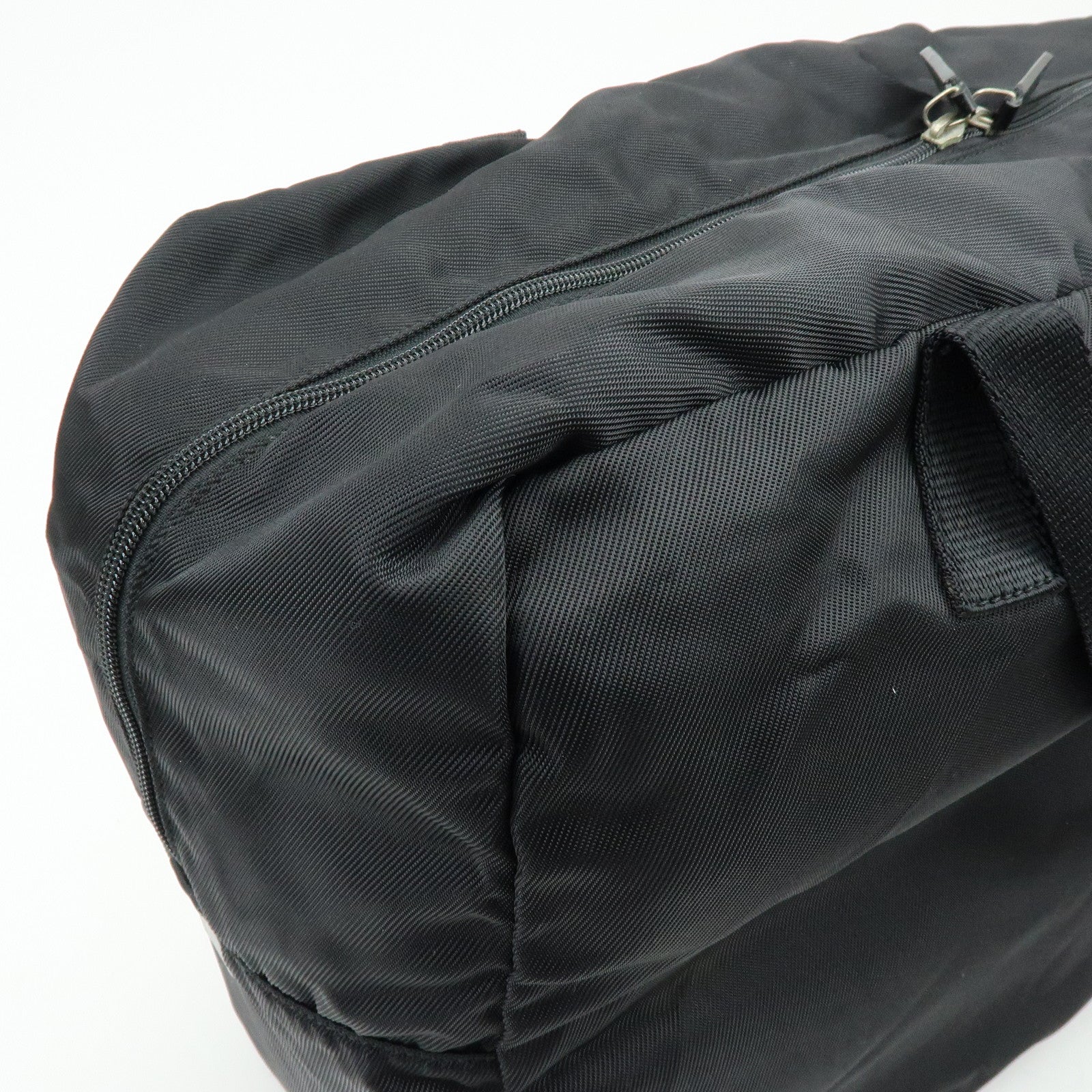 GUCCI Nylon Leather Boston Bag Shoulder Bag Black 012・0389・002058