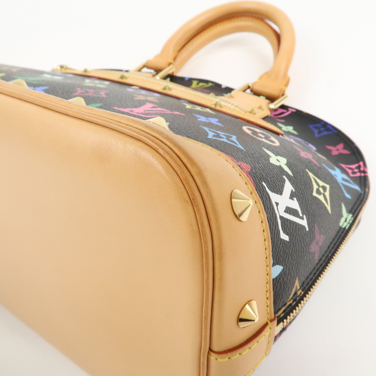 Louis Vuitton Monogram Multicolor Alma Hand Bag Noir M92646