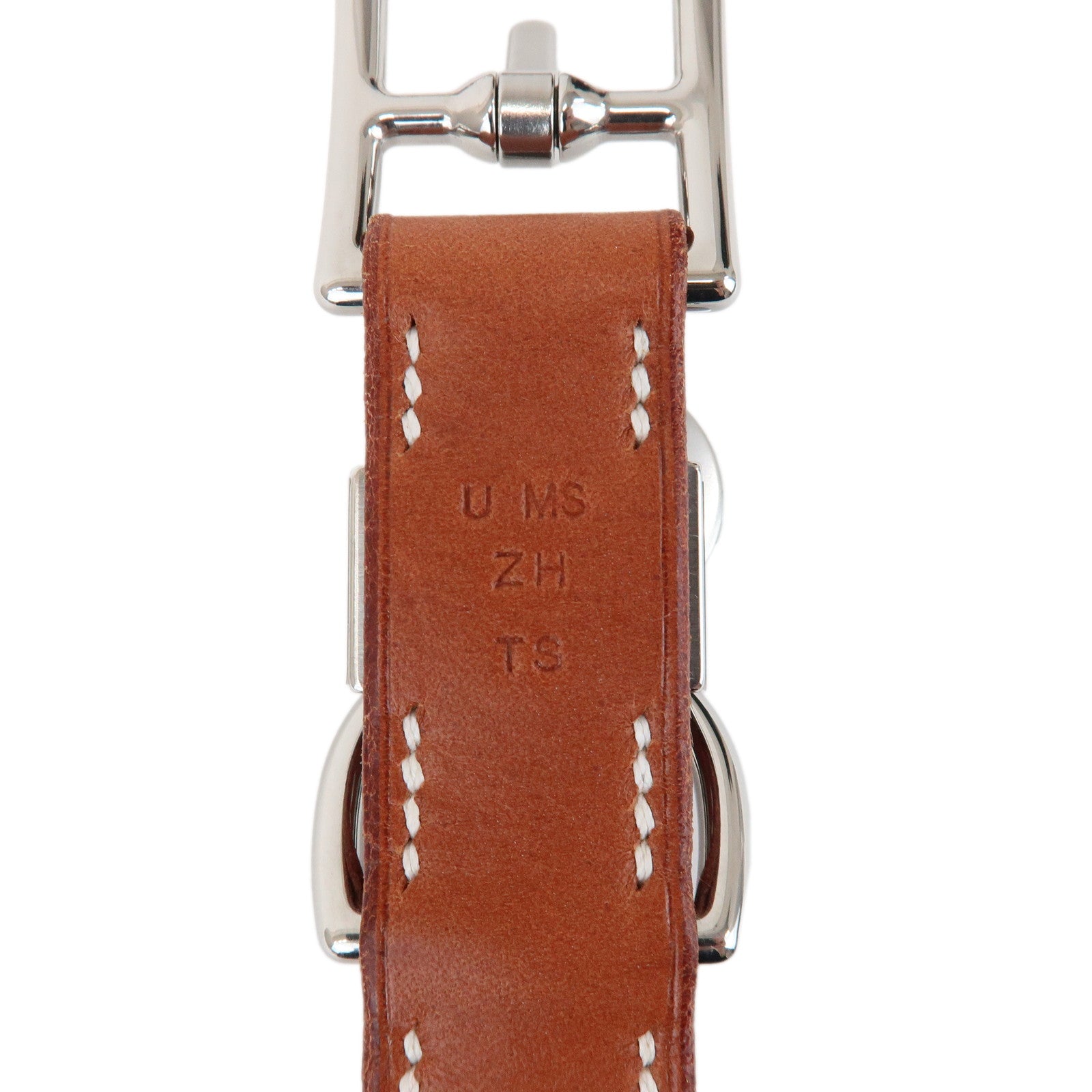 HERMES RocabarIII BridleLeather U Stamped Dog Collar Dark Irish