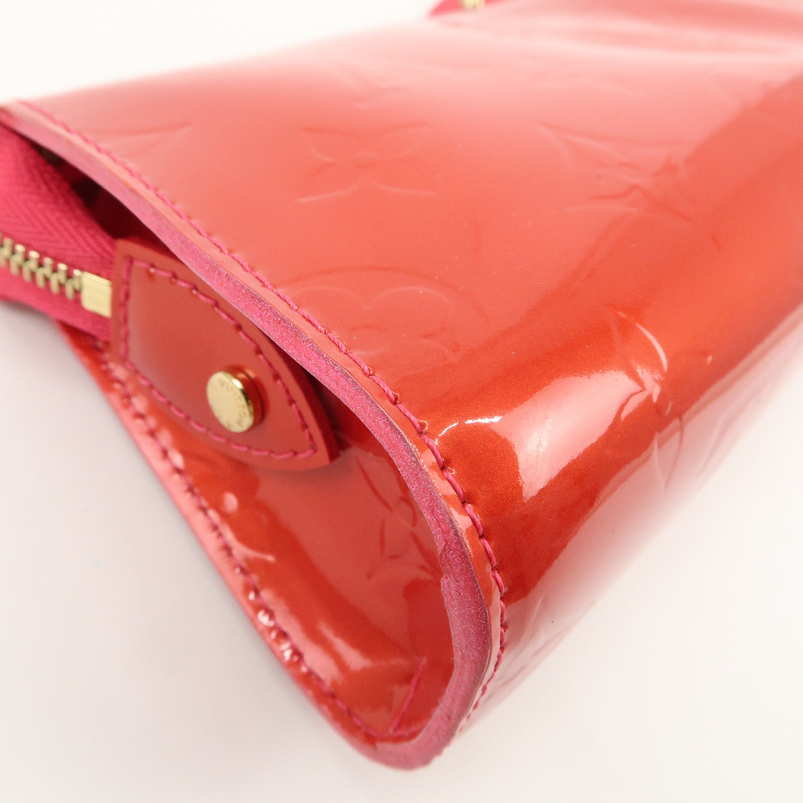 Louis Vuitton Monogram Vernis Trousse Cosmetic Pouch Red M93647