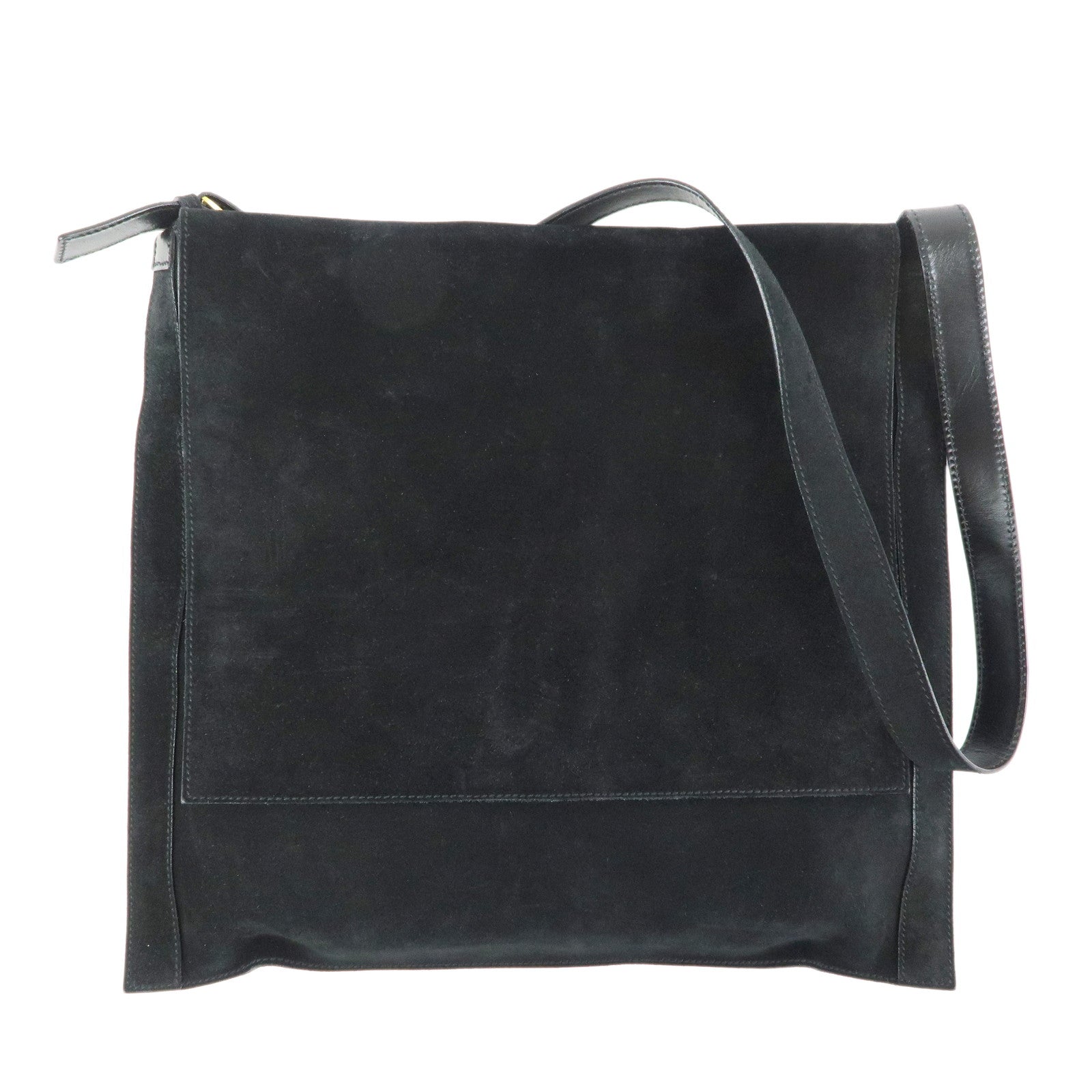 GUCCI Suede Shoulder Bag Crossbody Bag Black 001・2122・1931