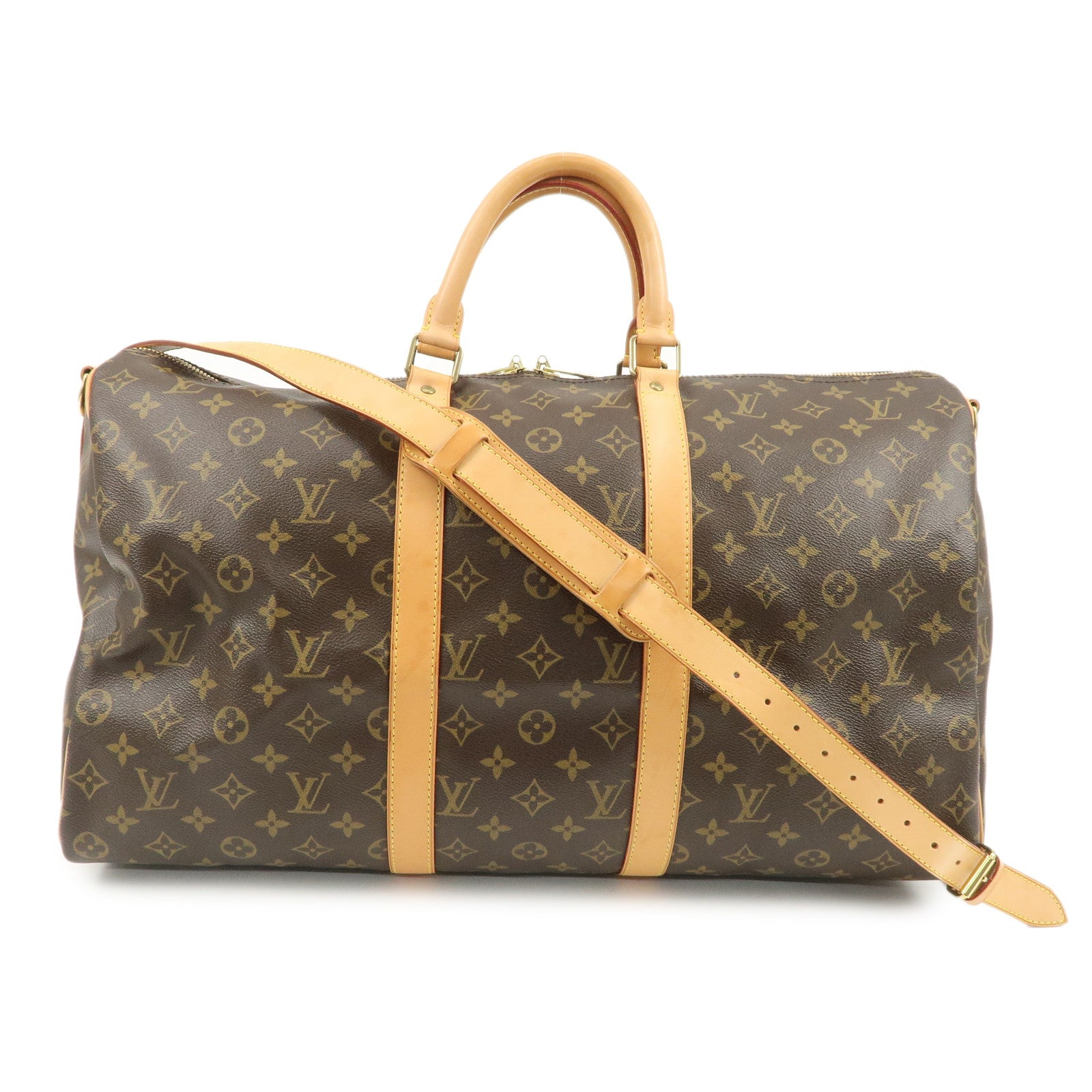 Louis Vuitton Monogram Keep All Bandouliere 50 Boston Bag M41416