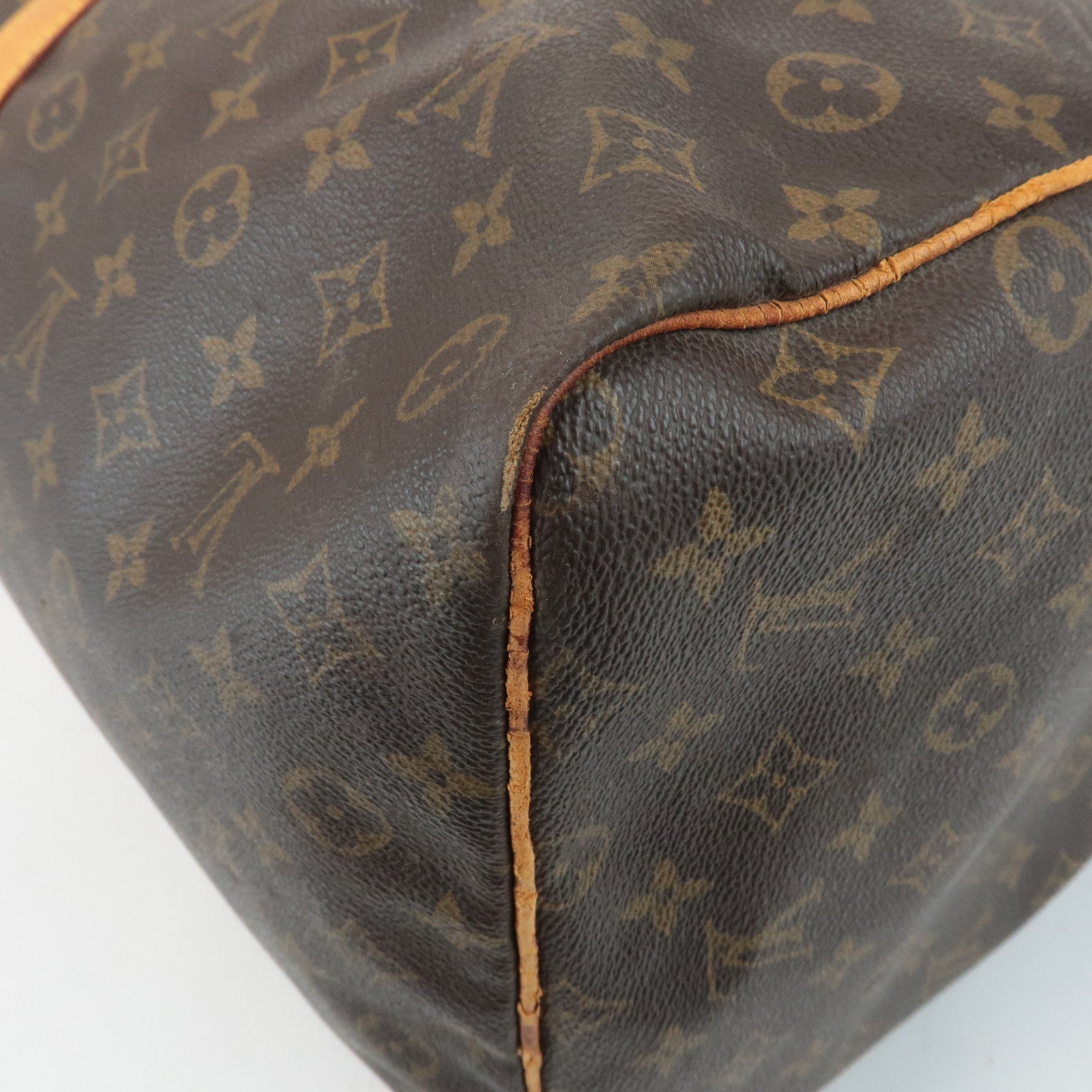 Louis Vuitton Monogram Keep All 60 Boston Bag Hand Bag Brown M41422 Used