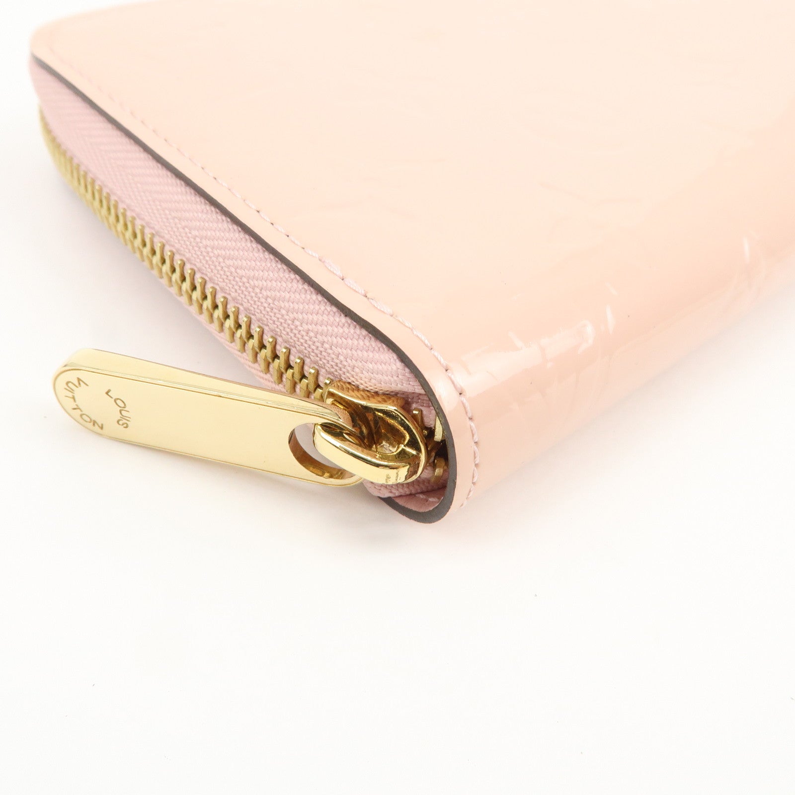 Louis Vuitton Monogram Vernis Zippy Wallet Long Wallet Pink M90419