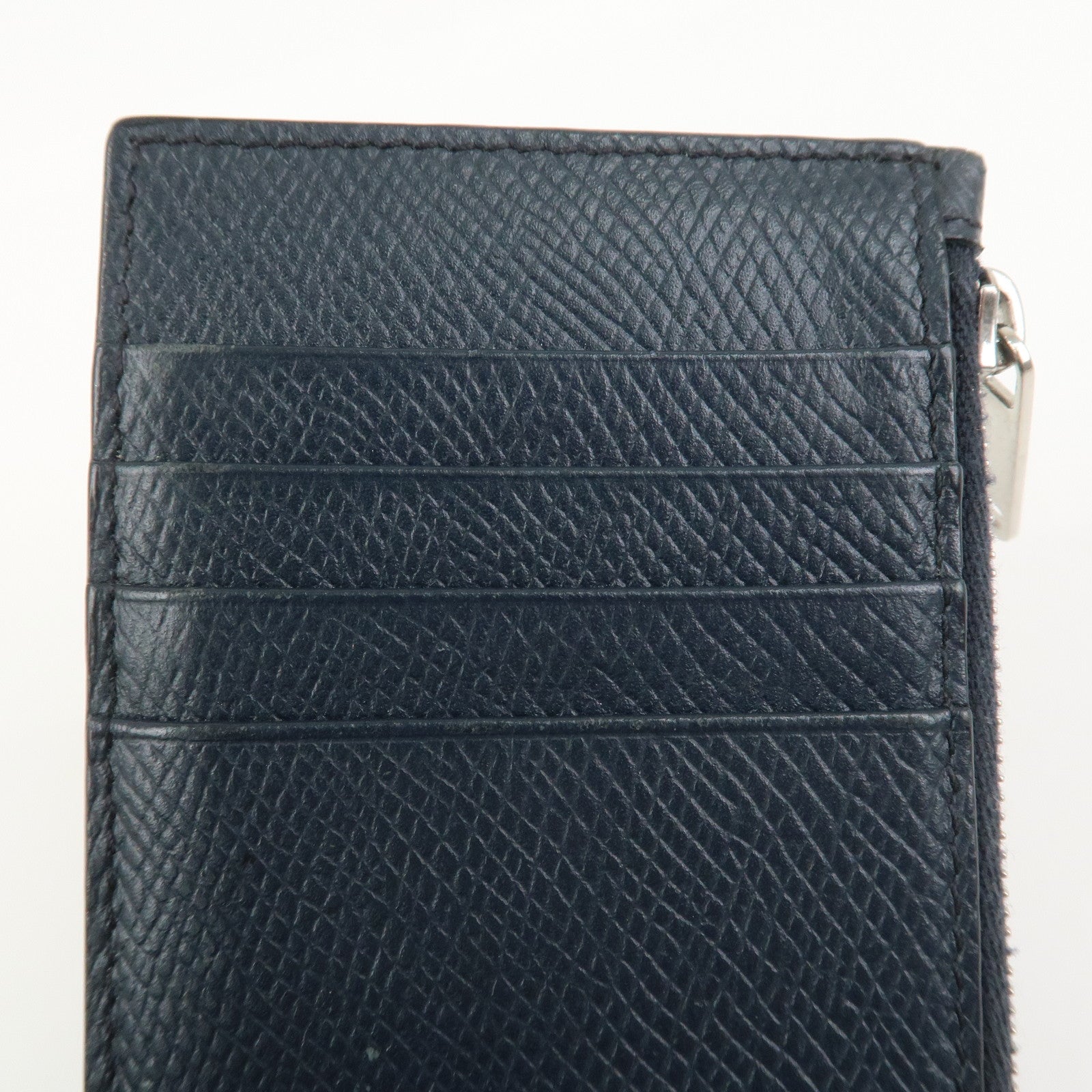 CELINE Logo Leather Card Case Card Holder FragmentツCase Dark Navy