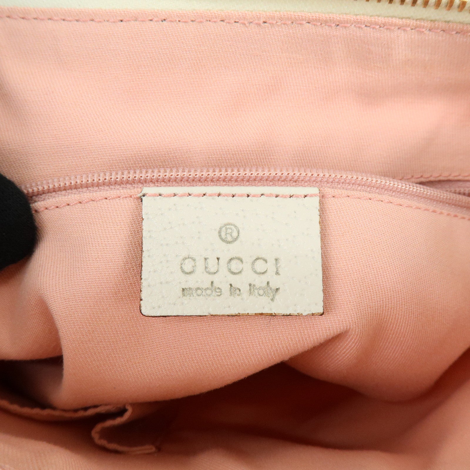GUCCI GG Canvas Leather Shoulder Bag Hand Bag Pink White 146244