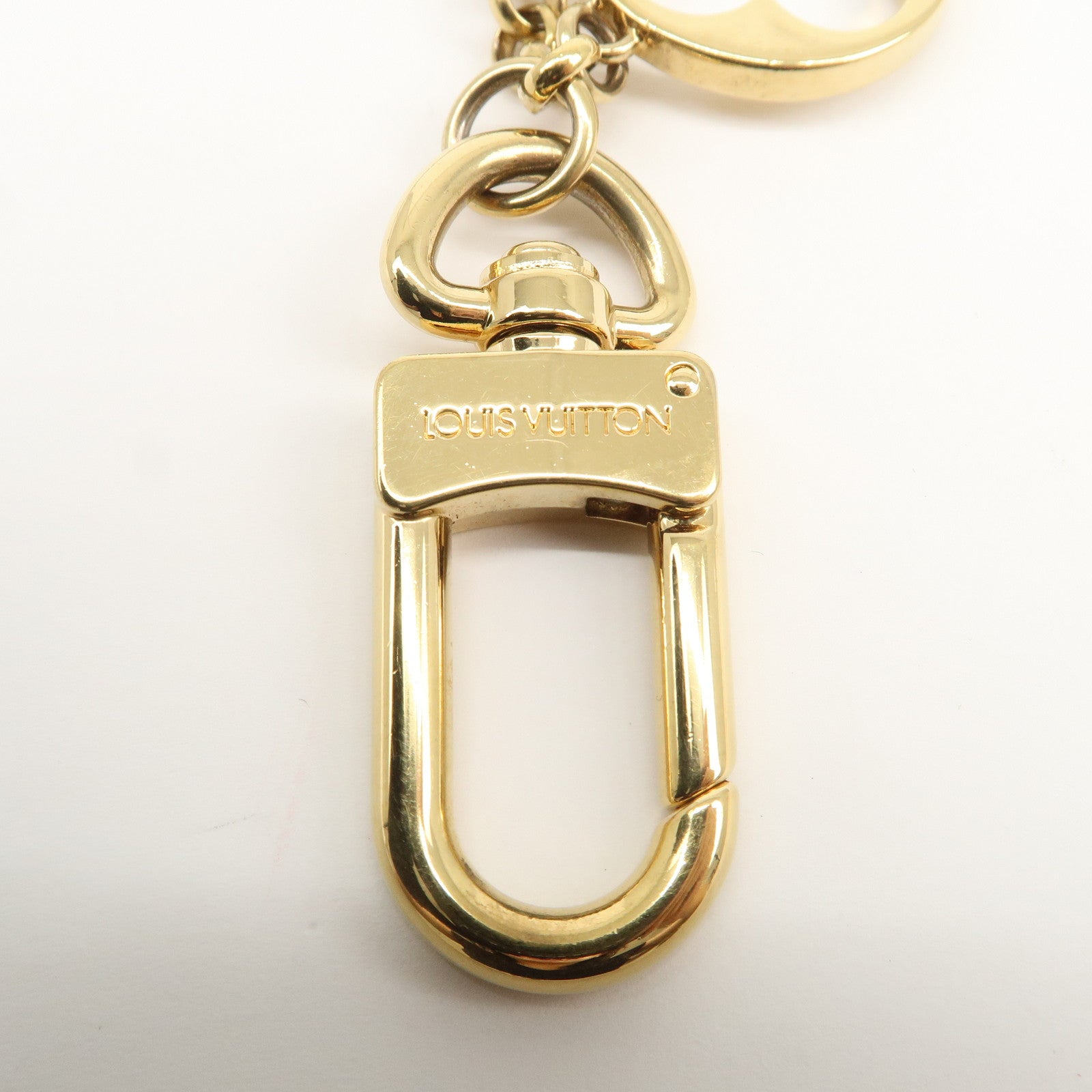 Louis Vuitton Fleur de Monogram Bag Charm Key Chain Gold M65111