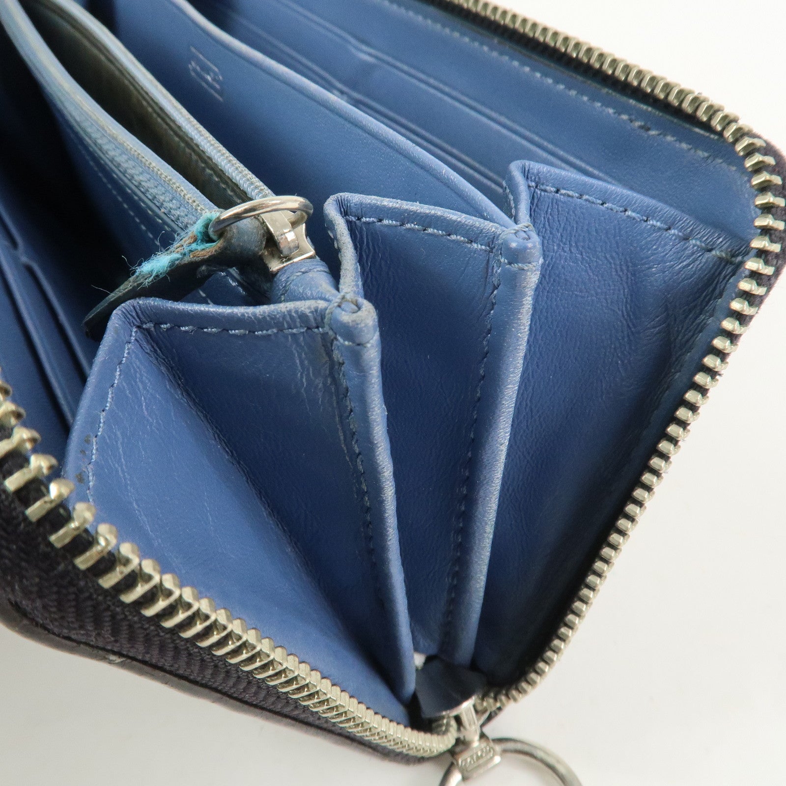 COACH Set of 3 Leather Canvas Long Wallets Black Multicolor