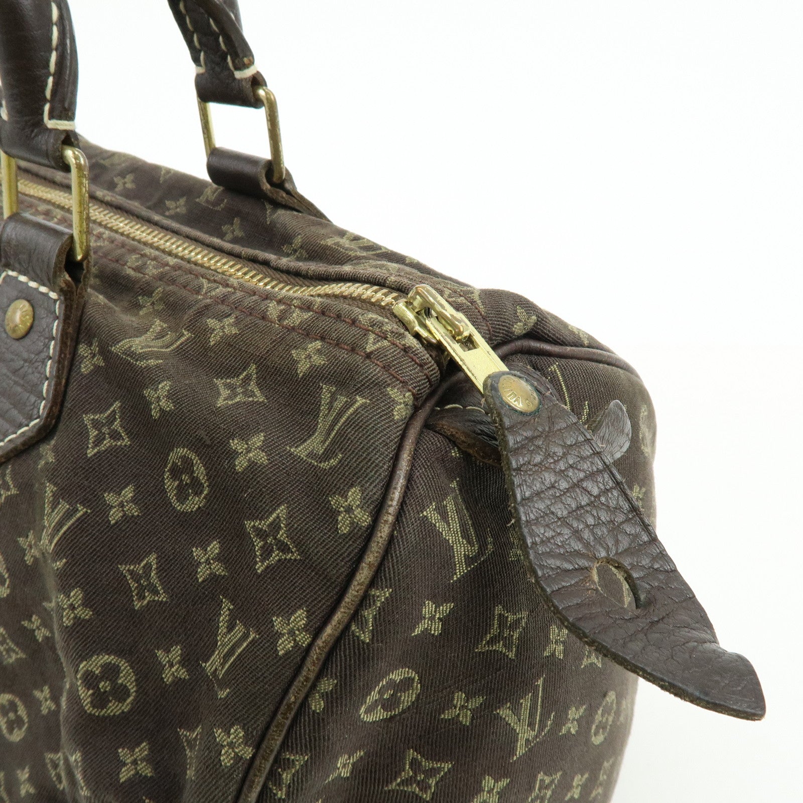 Louis Vuitton Monogram Mini Lin Speedy 30 Boston Bag Ebene M95224