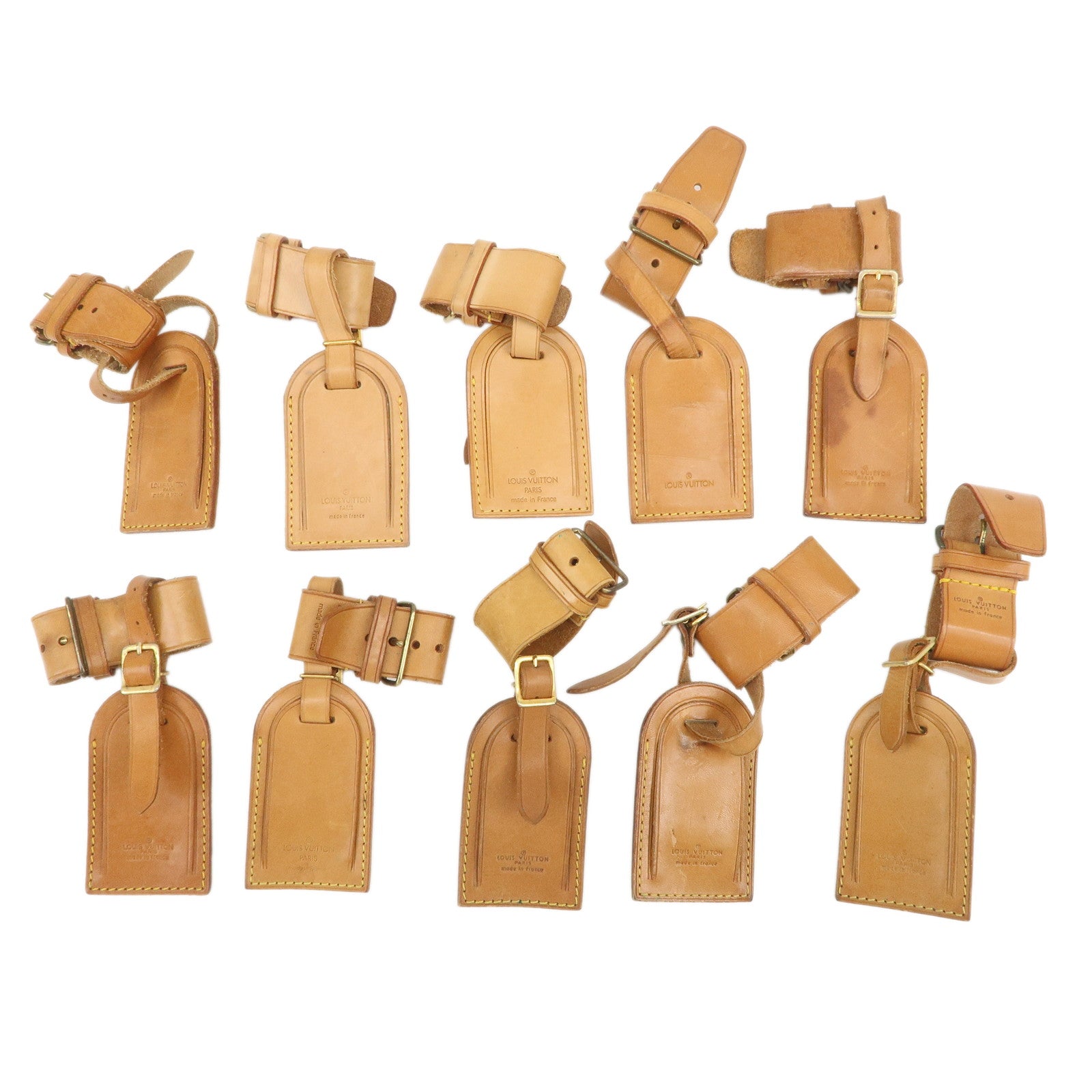 Louis Vuitton Set of 10 Leather Name Tag & Poignet