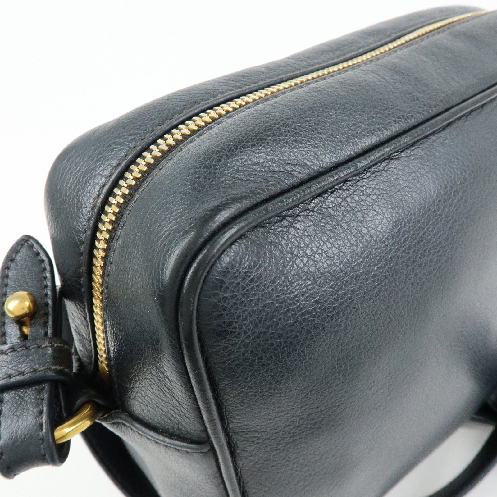 PRADA Triangle Logo Calf Leather Shoulder Bag Crossbody Bag 1BH089