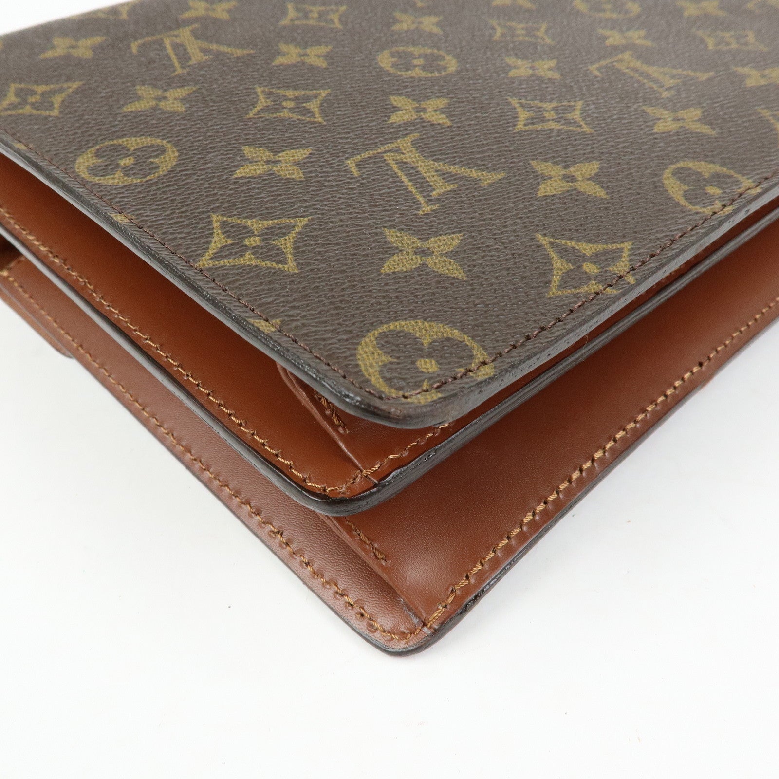 Louis Vuitton Monogram Concorde Hand Bag Brown M51190