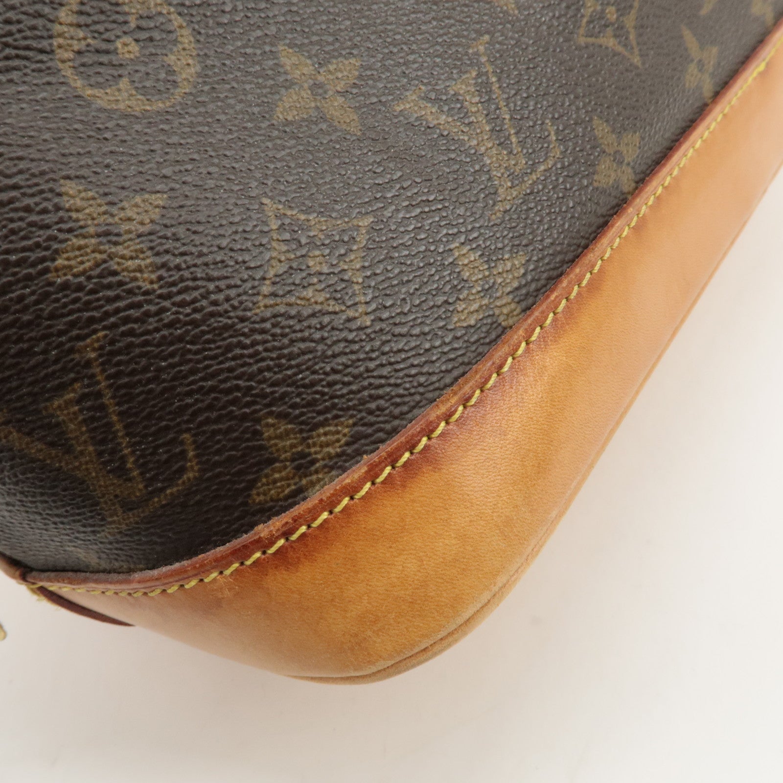 Louis Vuitton Monogram Canvas Alma Hand Bag Brown M51130 Used