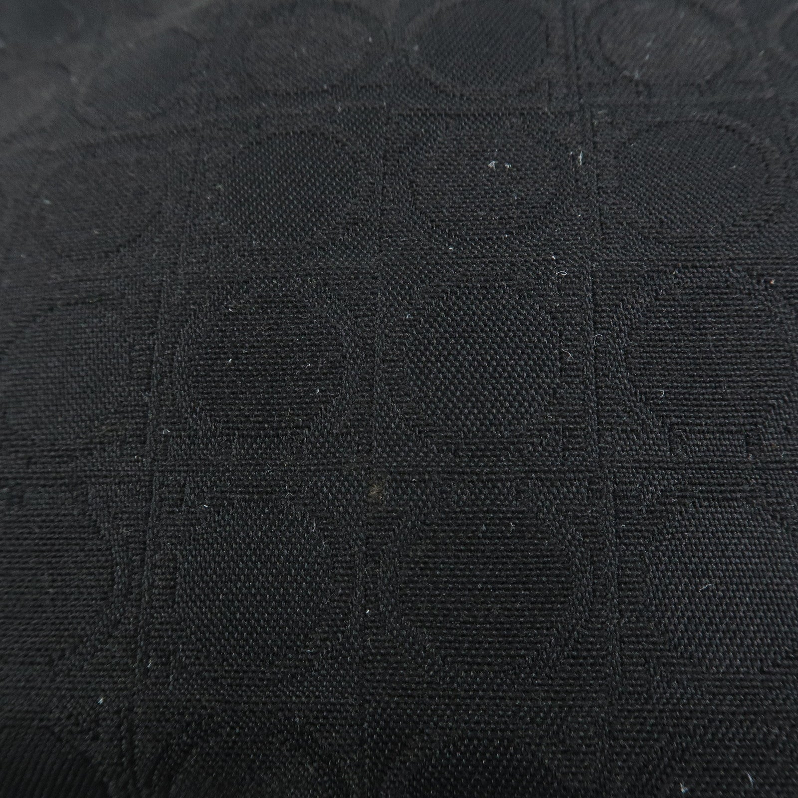 Ferragamo Gancini Canvas Leather Shoulder Bag Hand Bag Black