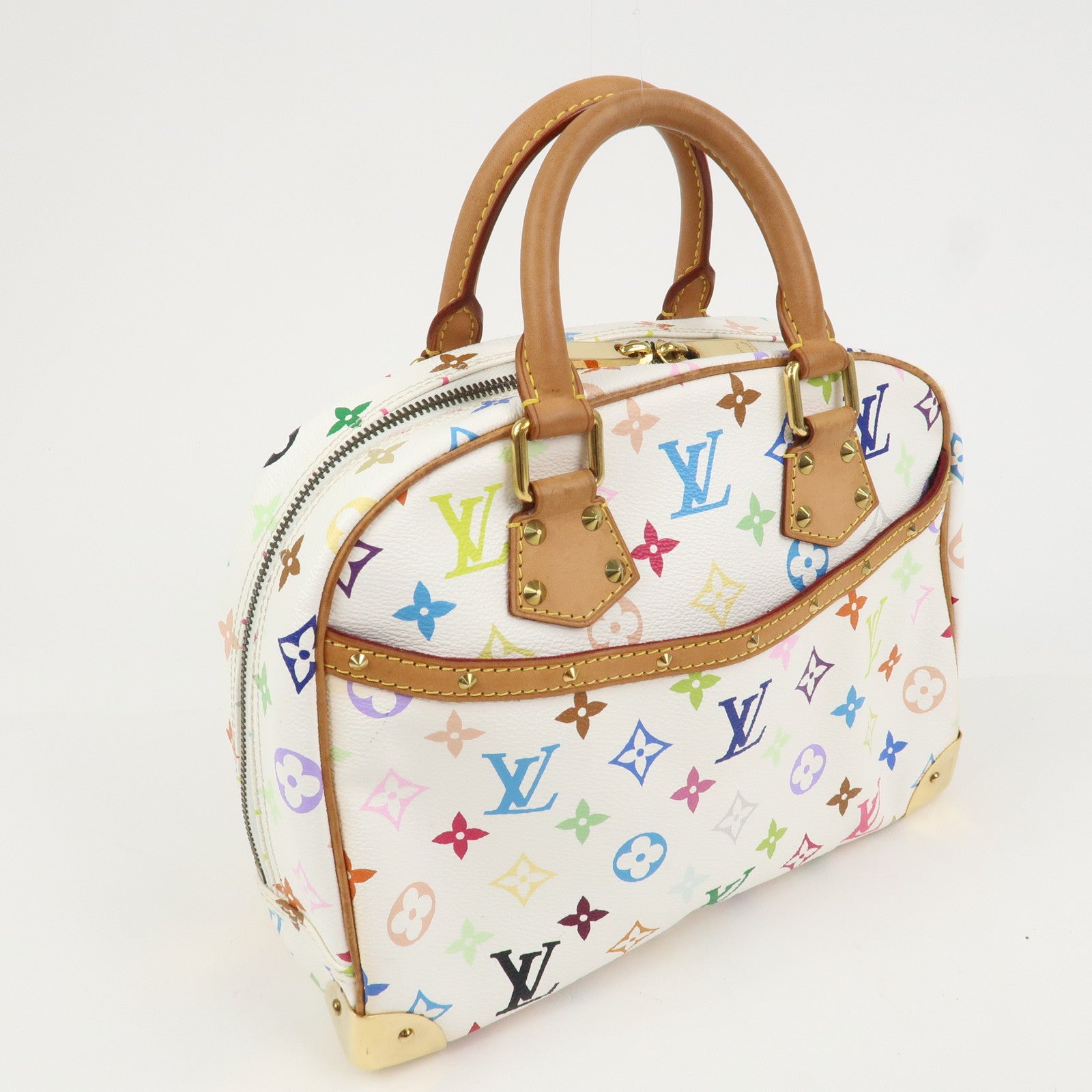 Louis Vuitton Monogram Multicolor Trouville Hand Bag Blanc M92663