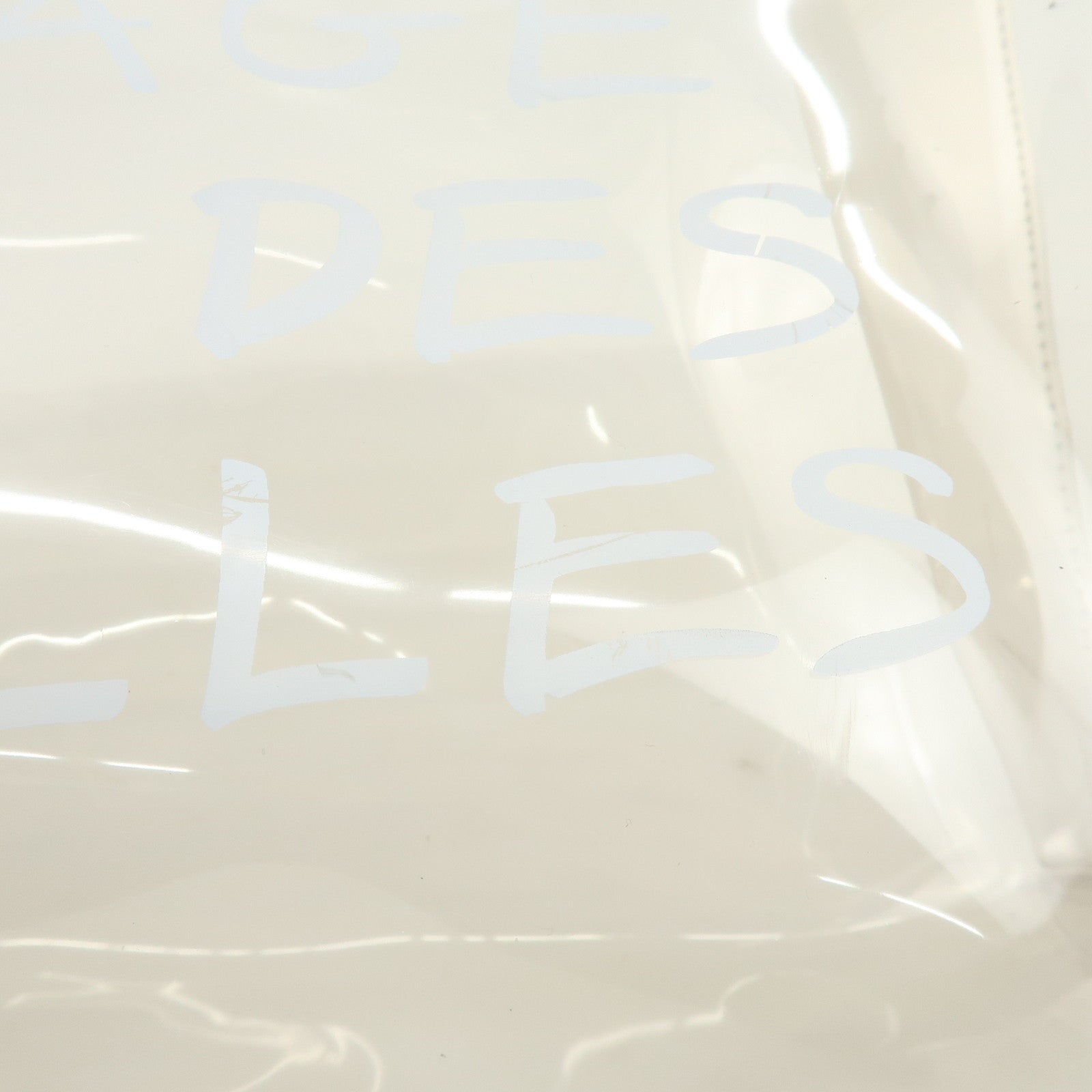 HERMES Kelly Vinyl Hand Bag Clear Transparent