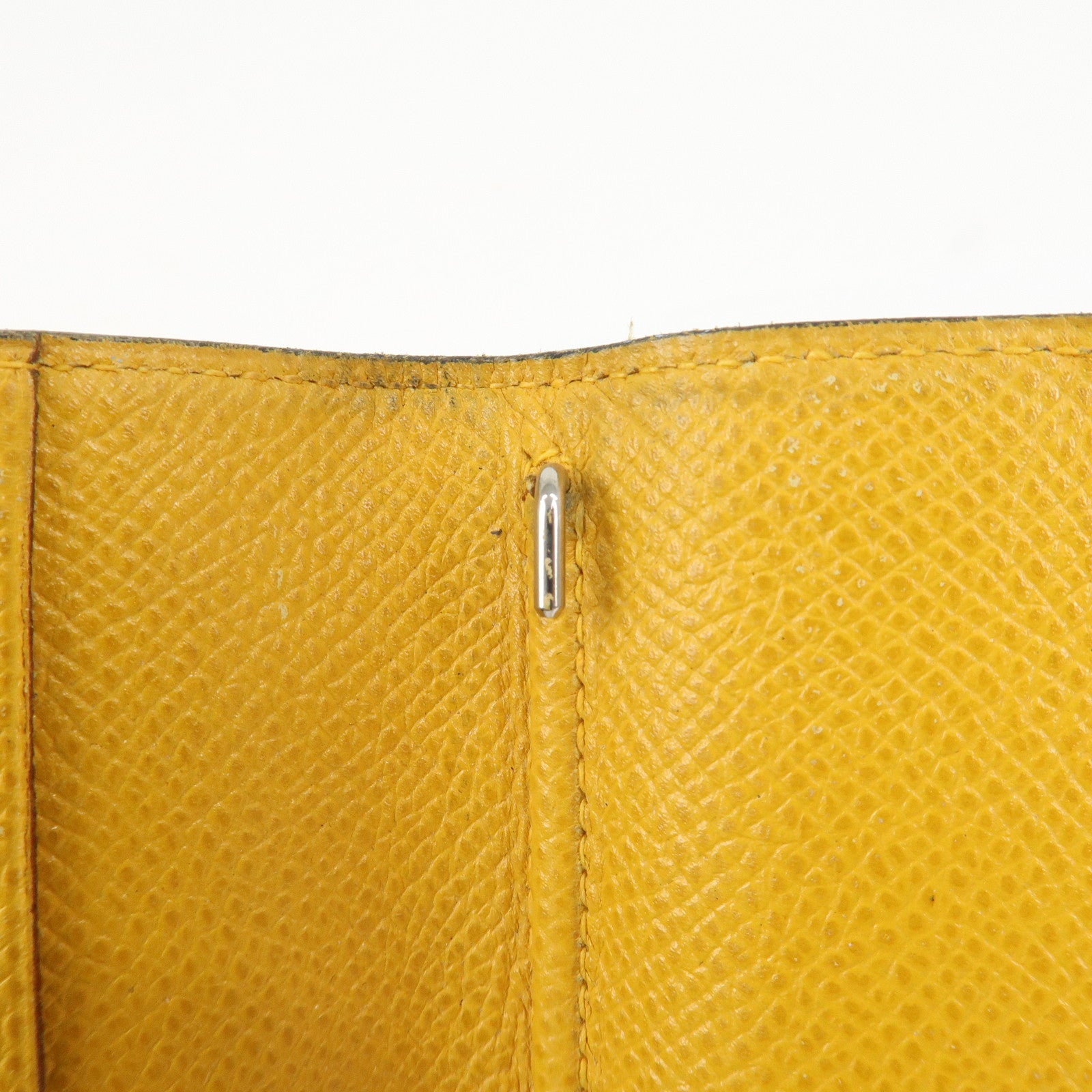 HERMES Leather Logo 〇Y Stamped Agenda PM Planner Cover Green