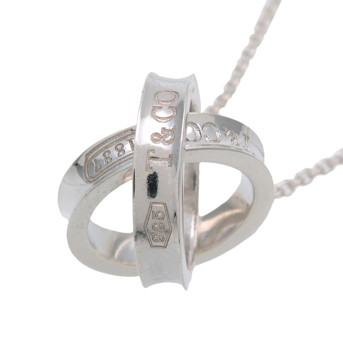 Tiffany & Co 1837 Interlocking Circle Necklace SV925 Silver