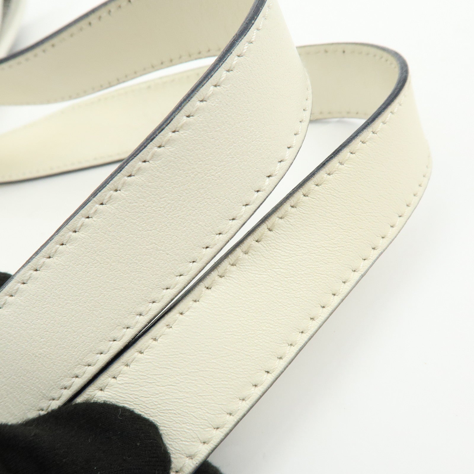 CELINE Hibiscus Motif Suede Leather Tote Bag Gray Ivory